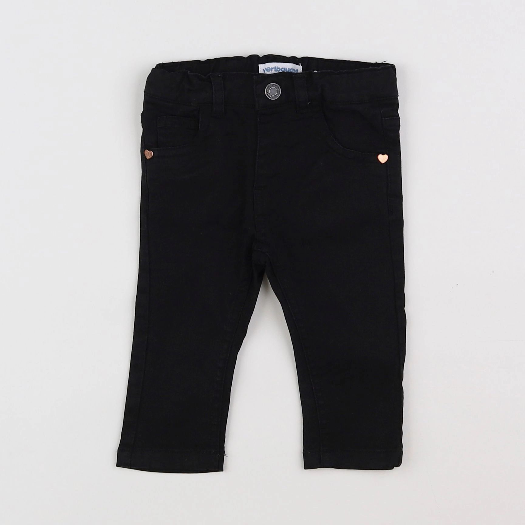 Vertbaudet - pantalon noir - 6 mois