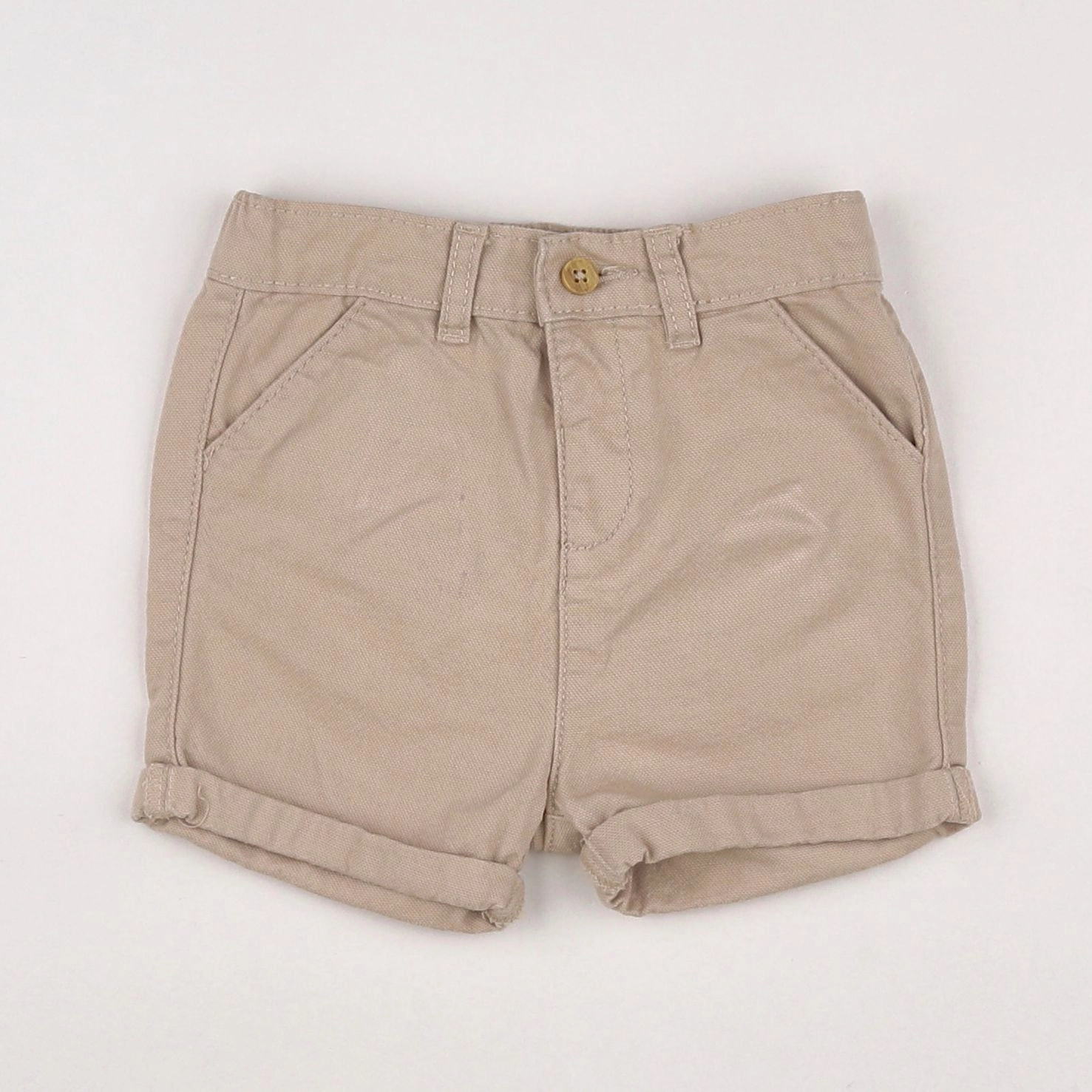 Vertbaudet - short beige - 12 mois