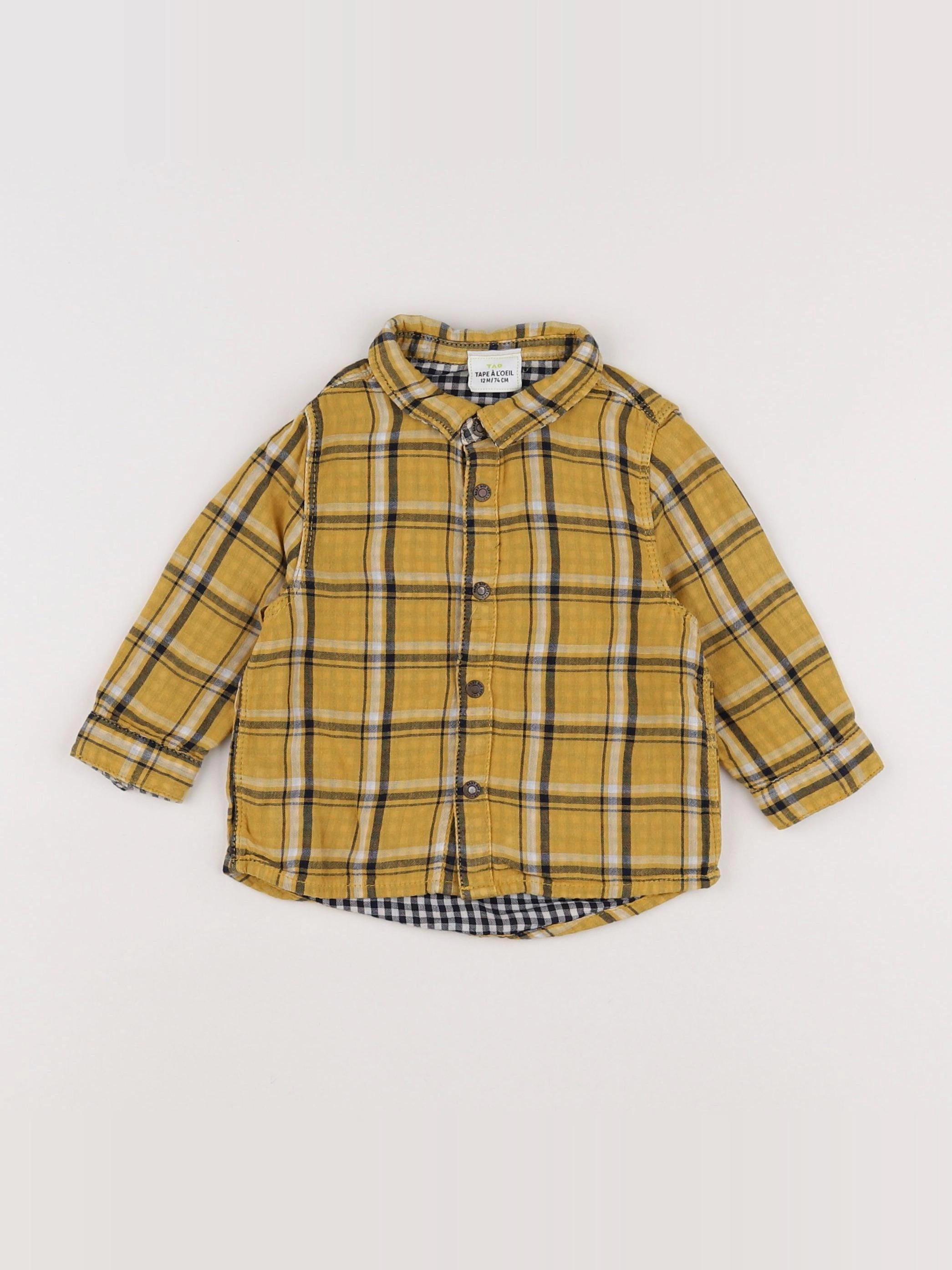 Tape à l'oeil - chemise jaune - 12 mois