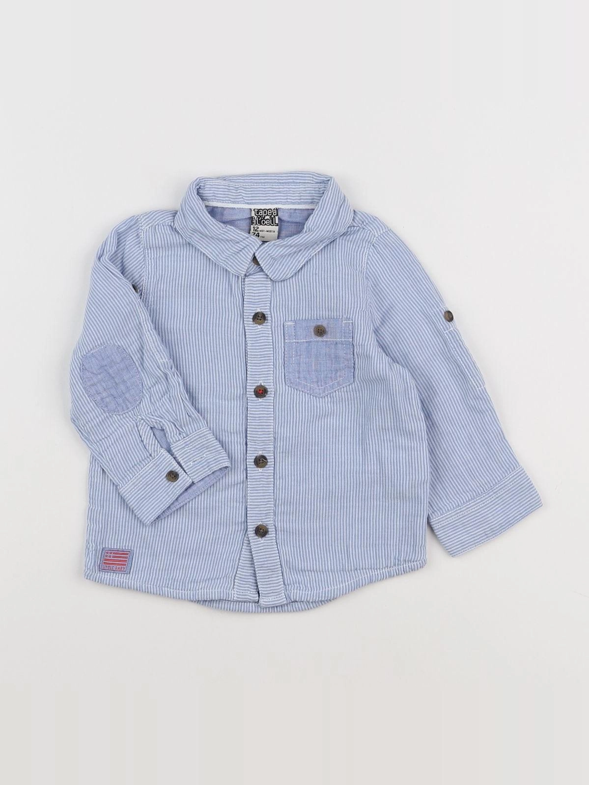 Tape à l'oeil - chemise bleu - 12 mois