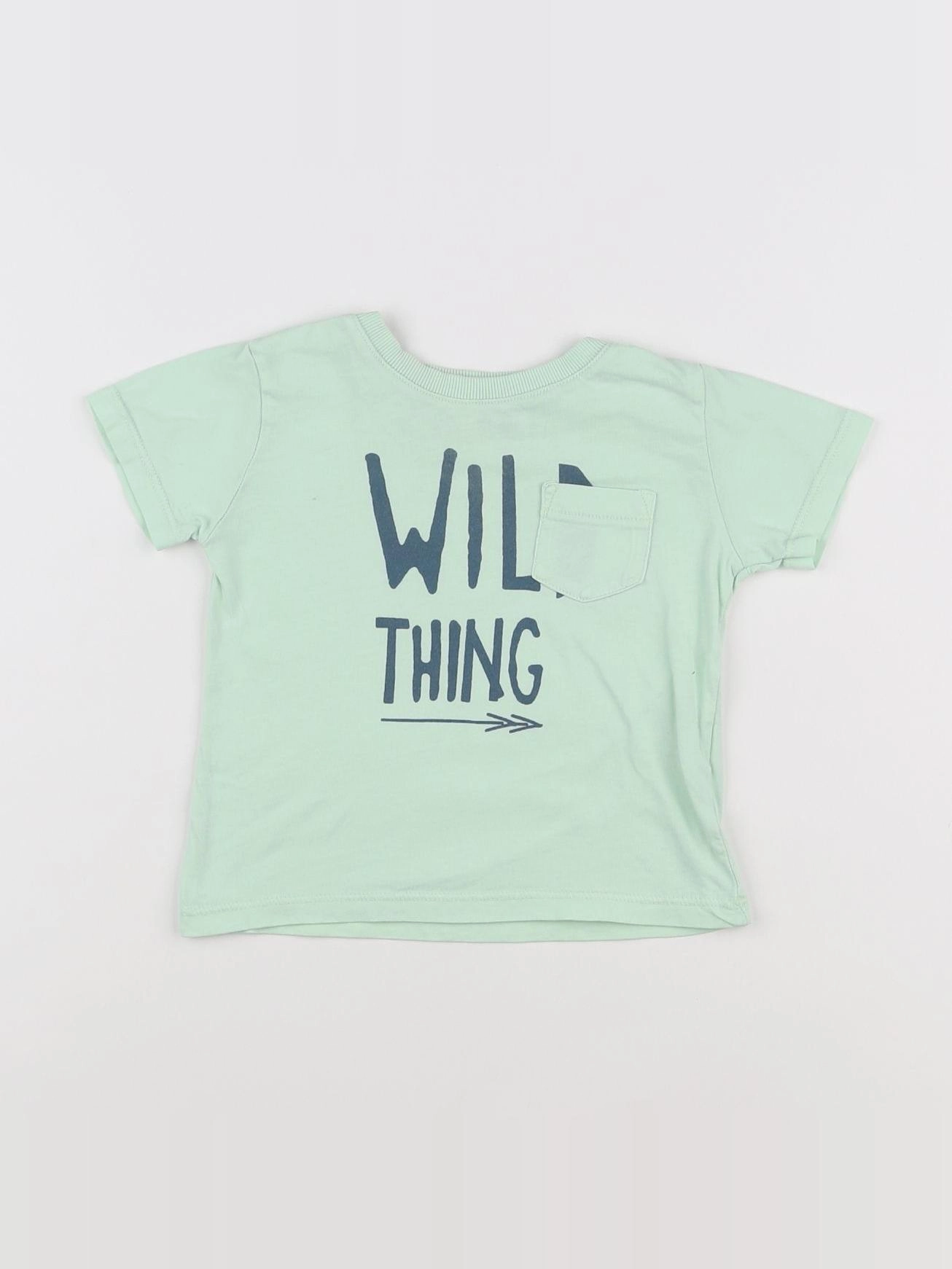 Zara - tee-shirt vert - 6/9 mois