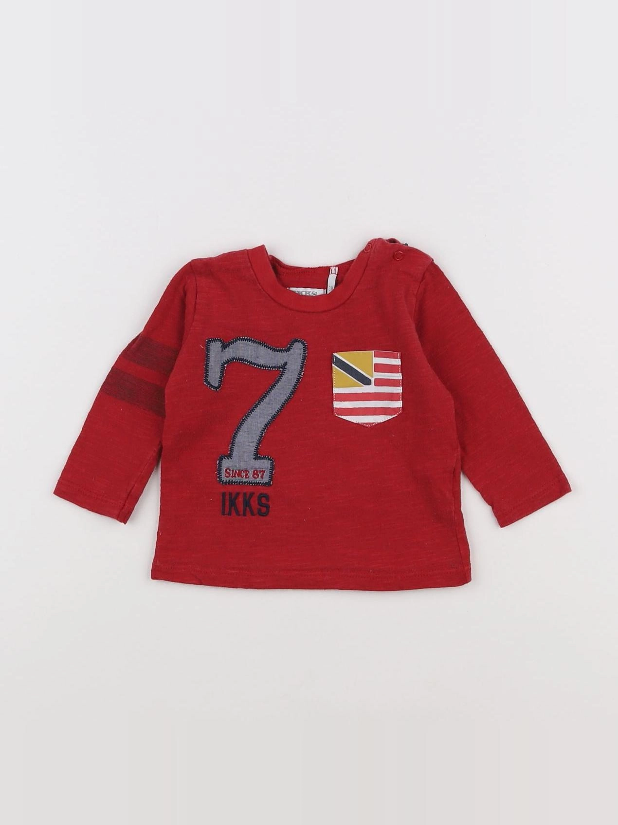 IKKS - tee-shirt rouge - 3 mois