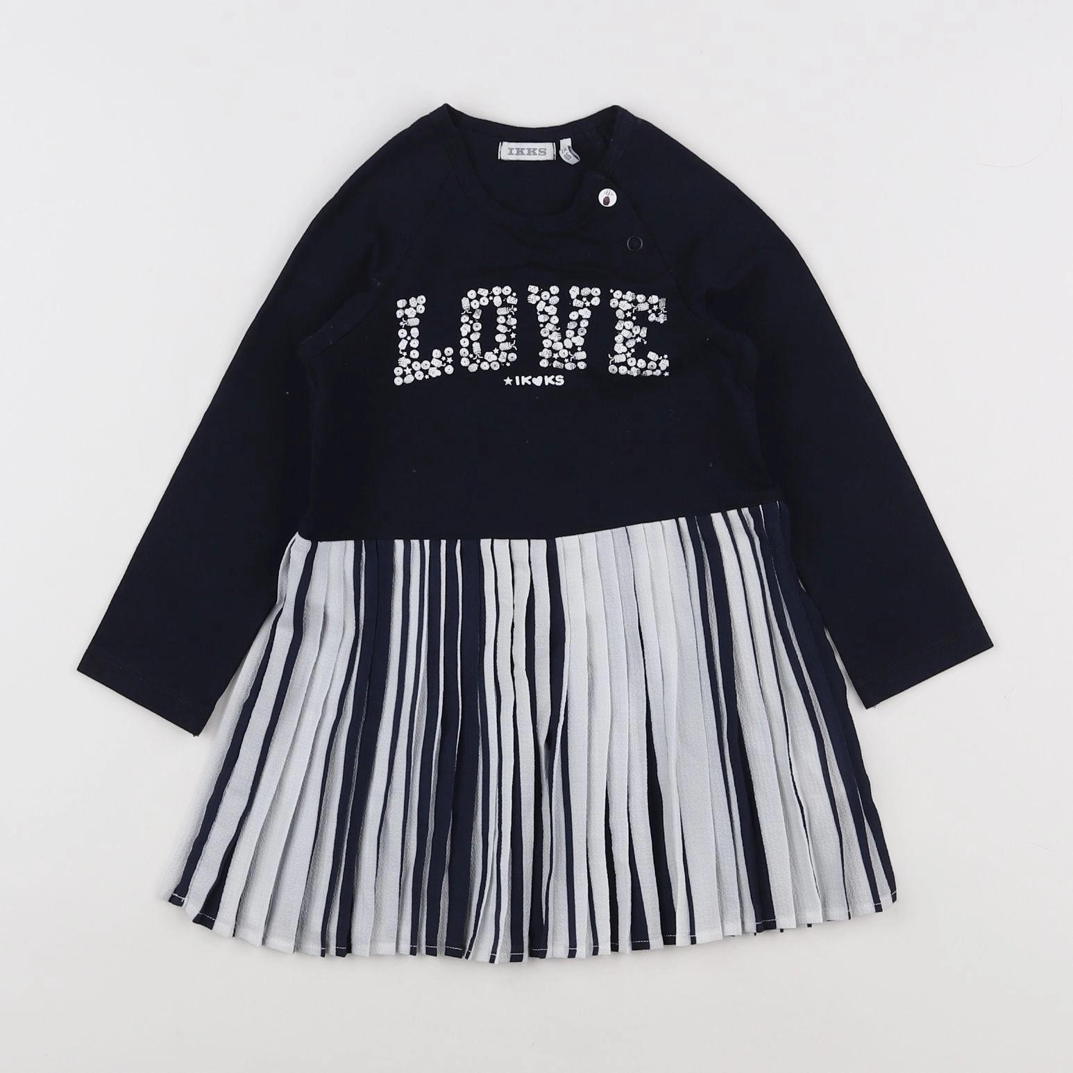 IKKS - robe blanc, bleu - 2 ans