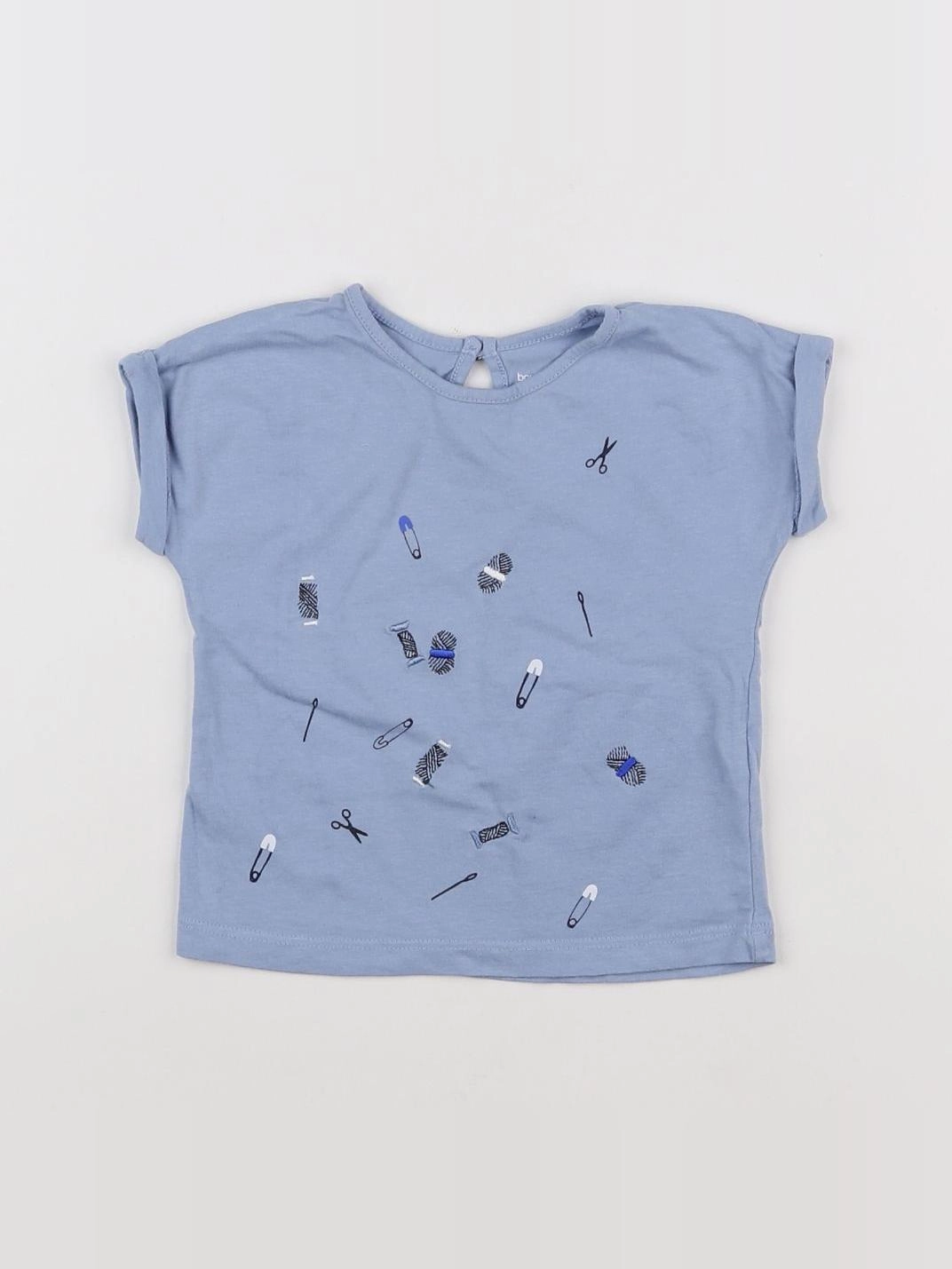 Boutchou - tee-shirt bleu - 12 mois