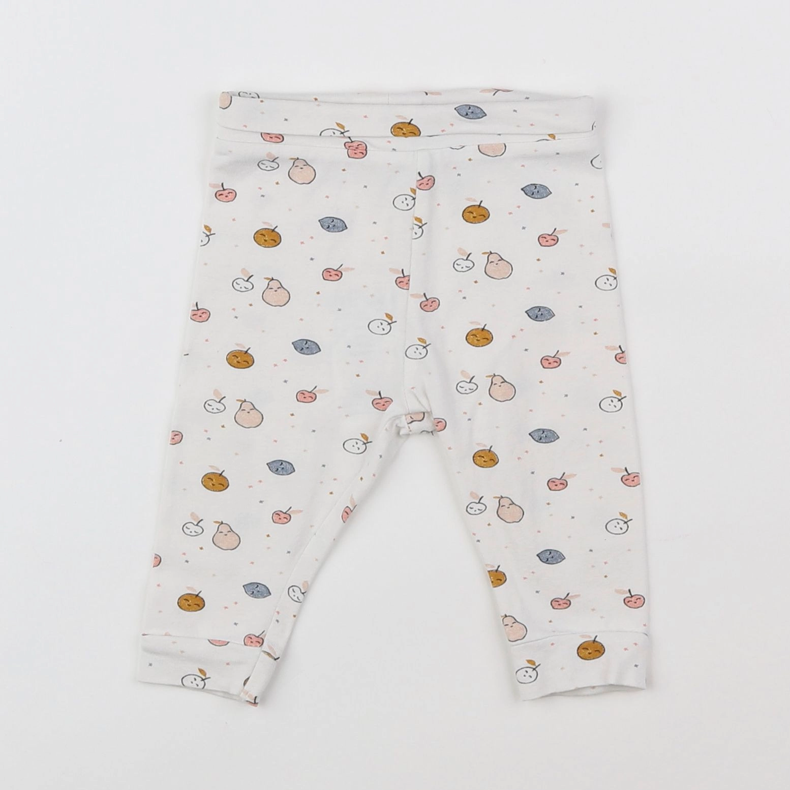 Vertbaudet - legging blanc, multicolore - 3 mois