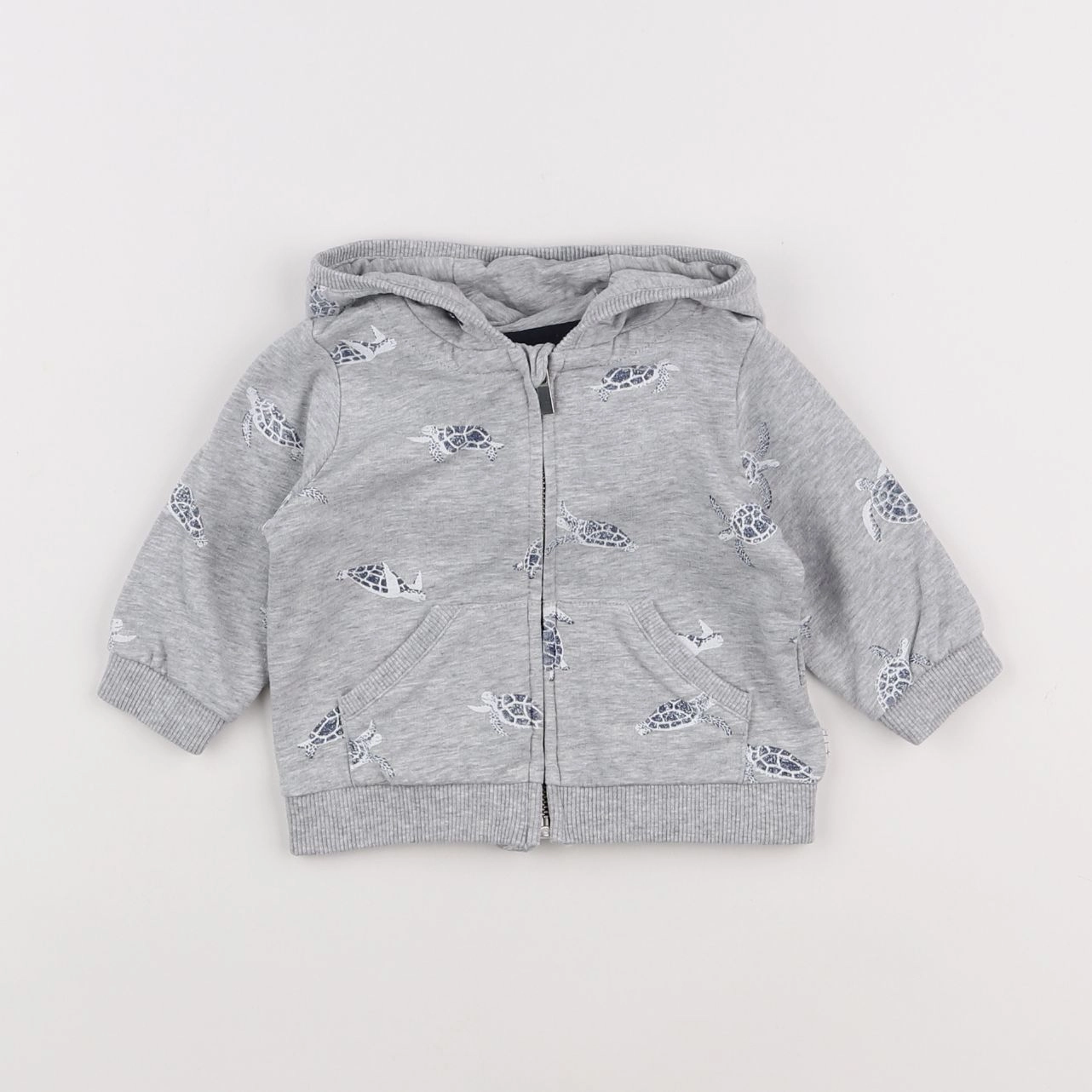 Carrément Beau - sweat gris, bleu - 3 mois