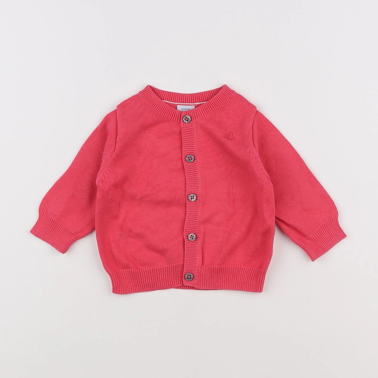 Petit Bateau - gilet rose - 6 mois