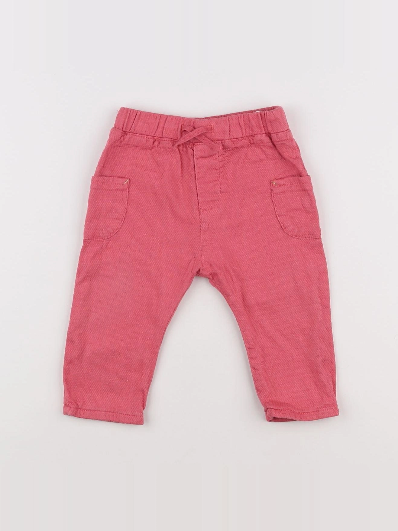 H&M - pantalon rose - 6/9 mois