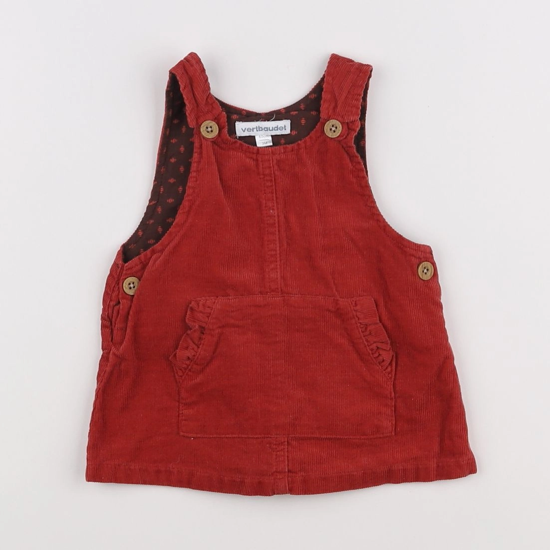 Vertbaudet - robe rouge - 3 mois