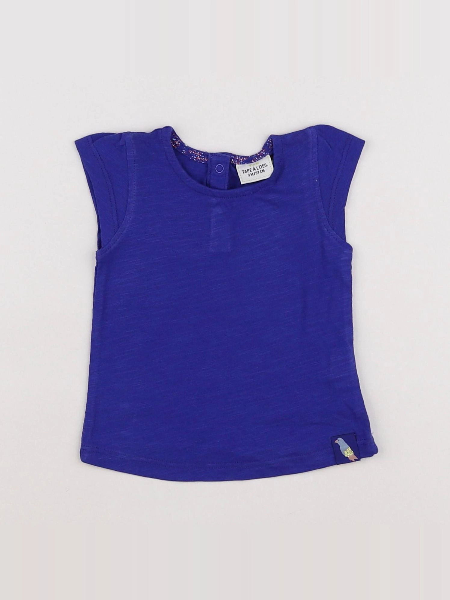 Tape à l'oeil - tee-shirt bleu - 3 mois