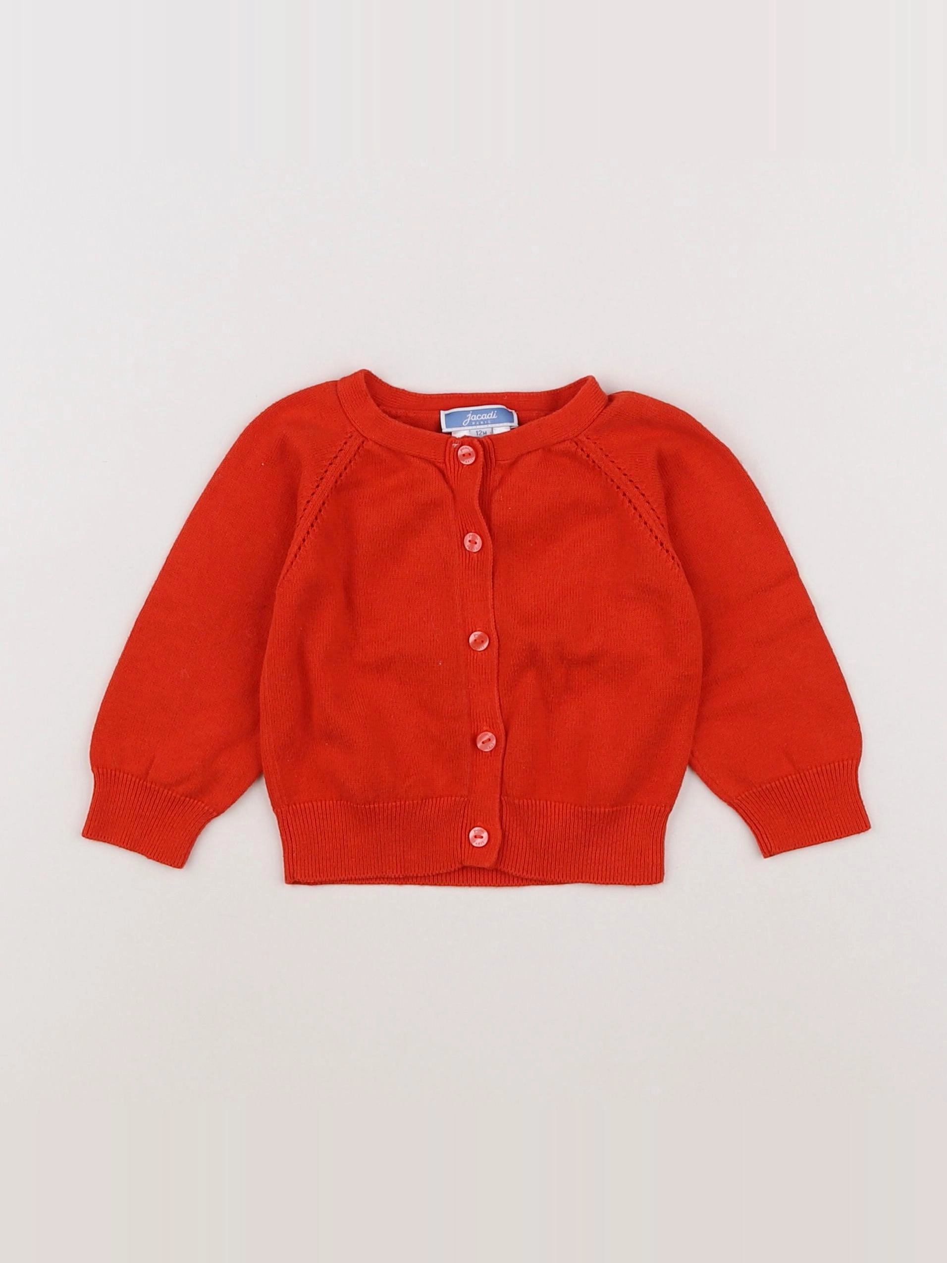 Jacadi - gilet orange - 12 mois