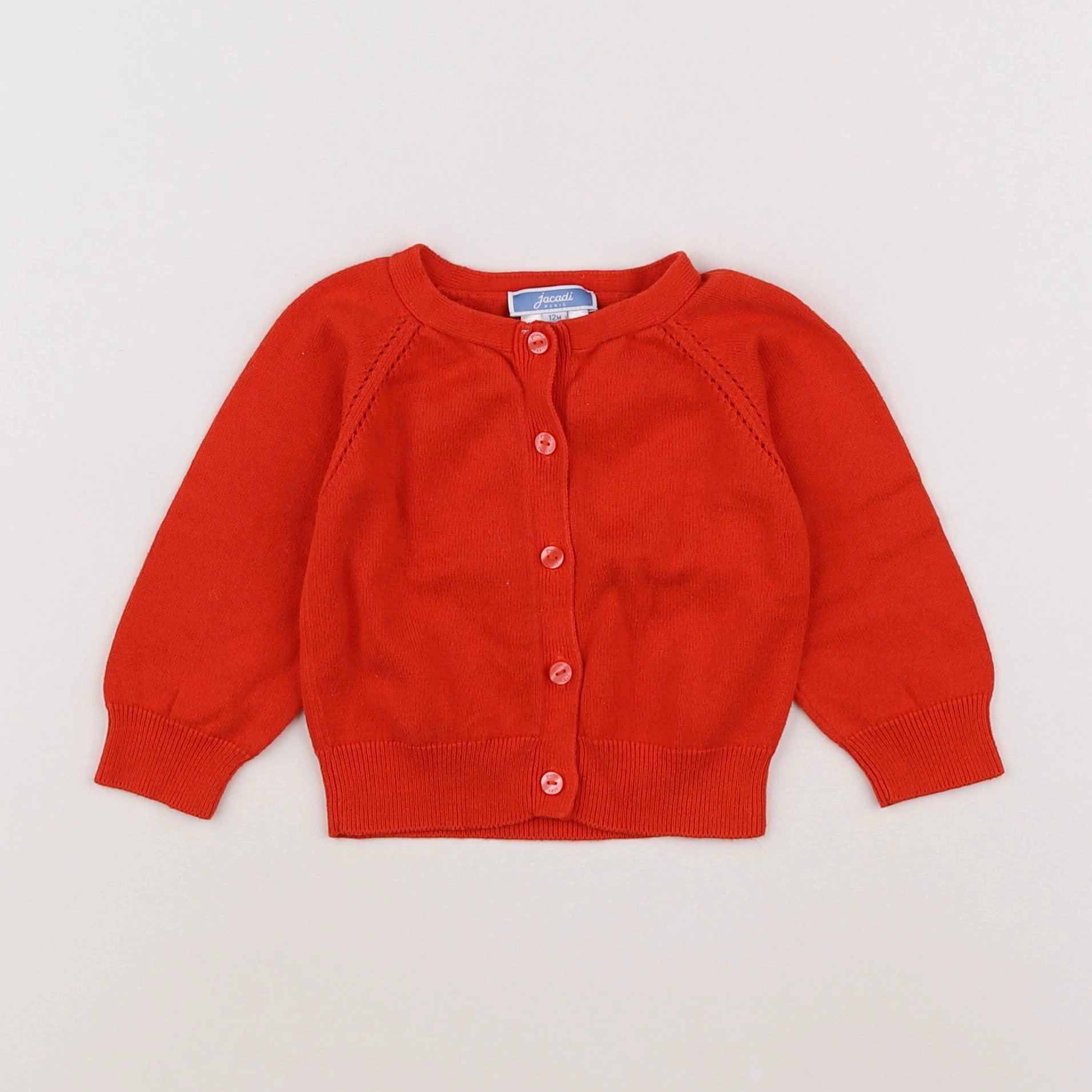 Jacadi - gilet orange - 12 mois
