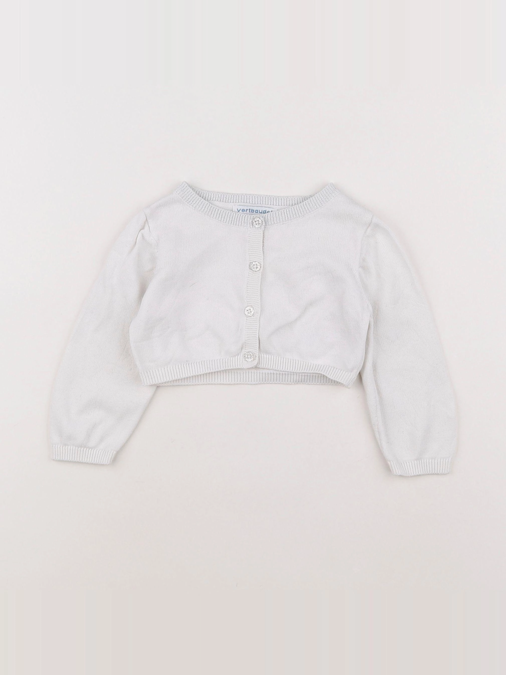 Vertbaudet - gilet blanc - 18 mois