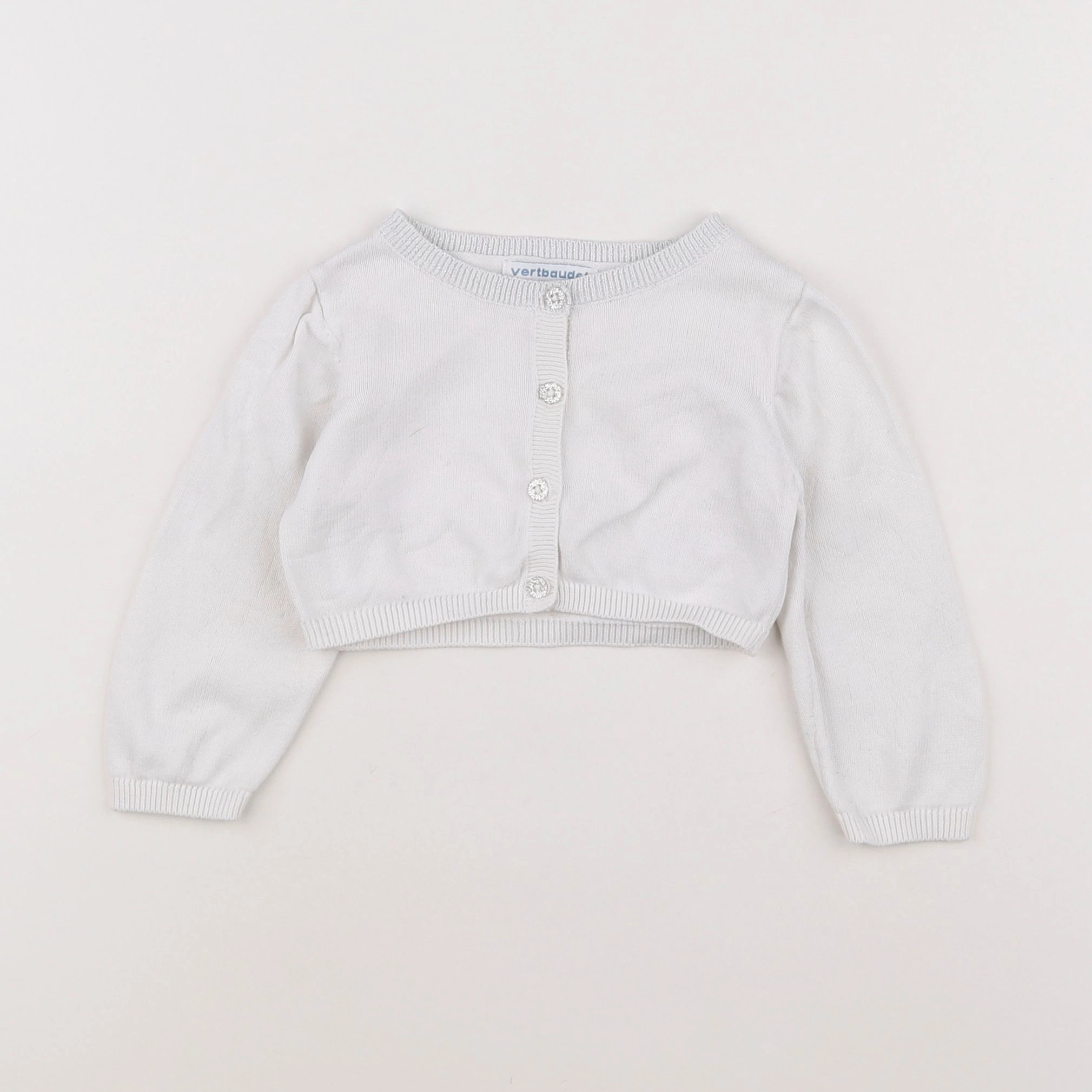 Vertbaudet - gilet blanc - 18 mois