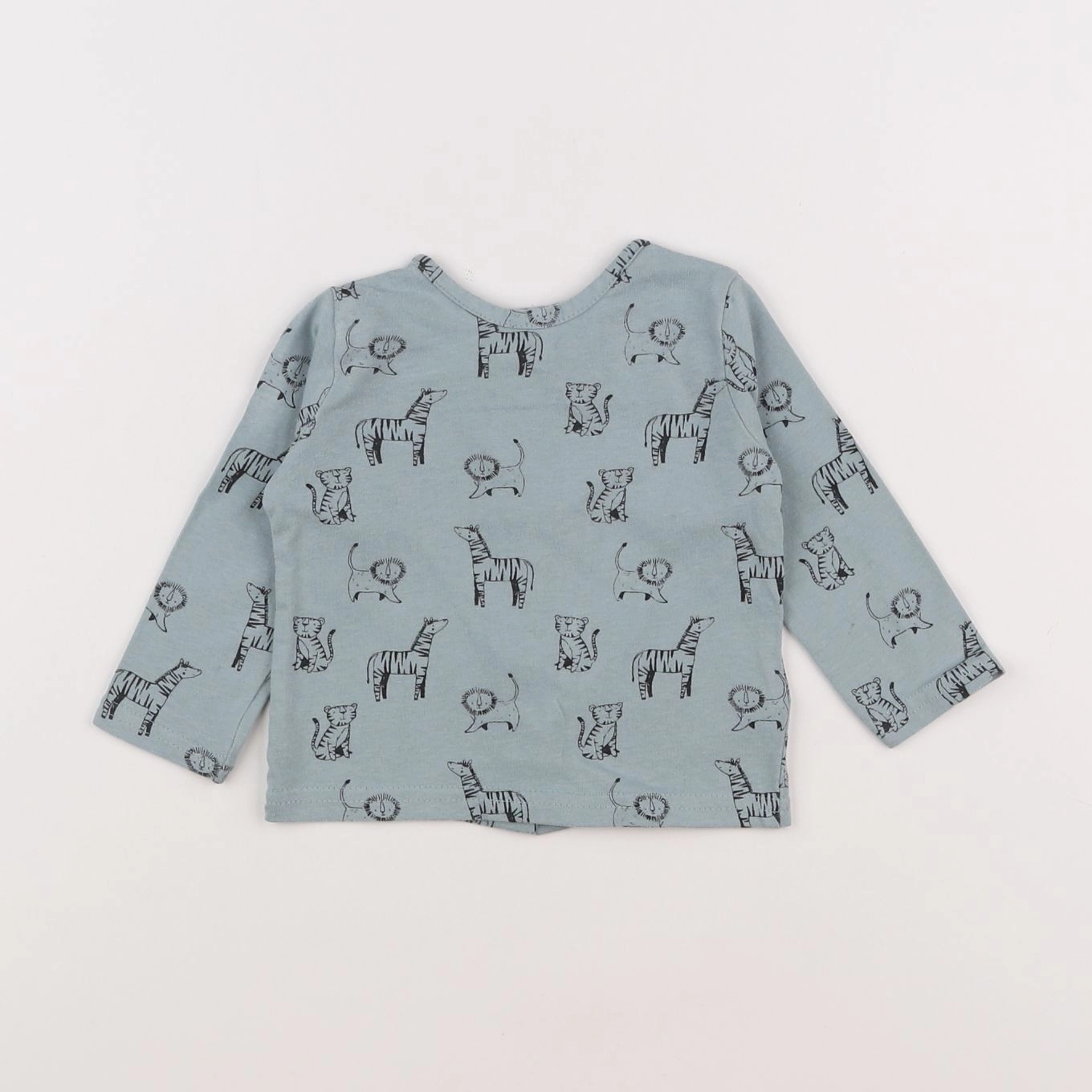 Vertbaudet - tee-shirt bleu, noir - 6 mois