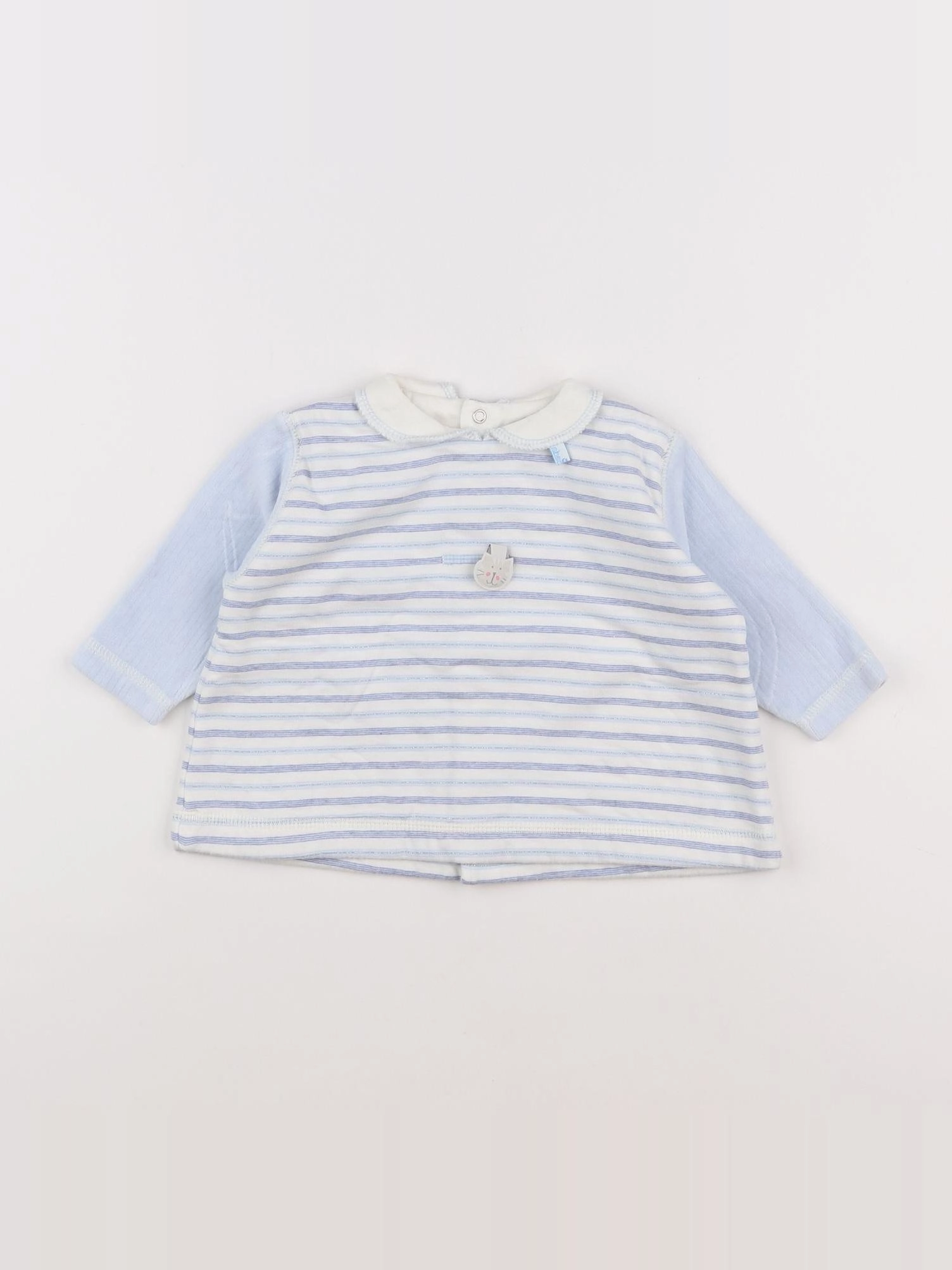 Absorba - tee-shirt bleu, blanc - 6 mois