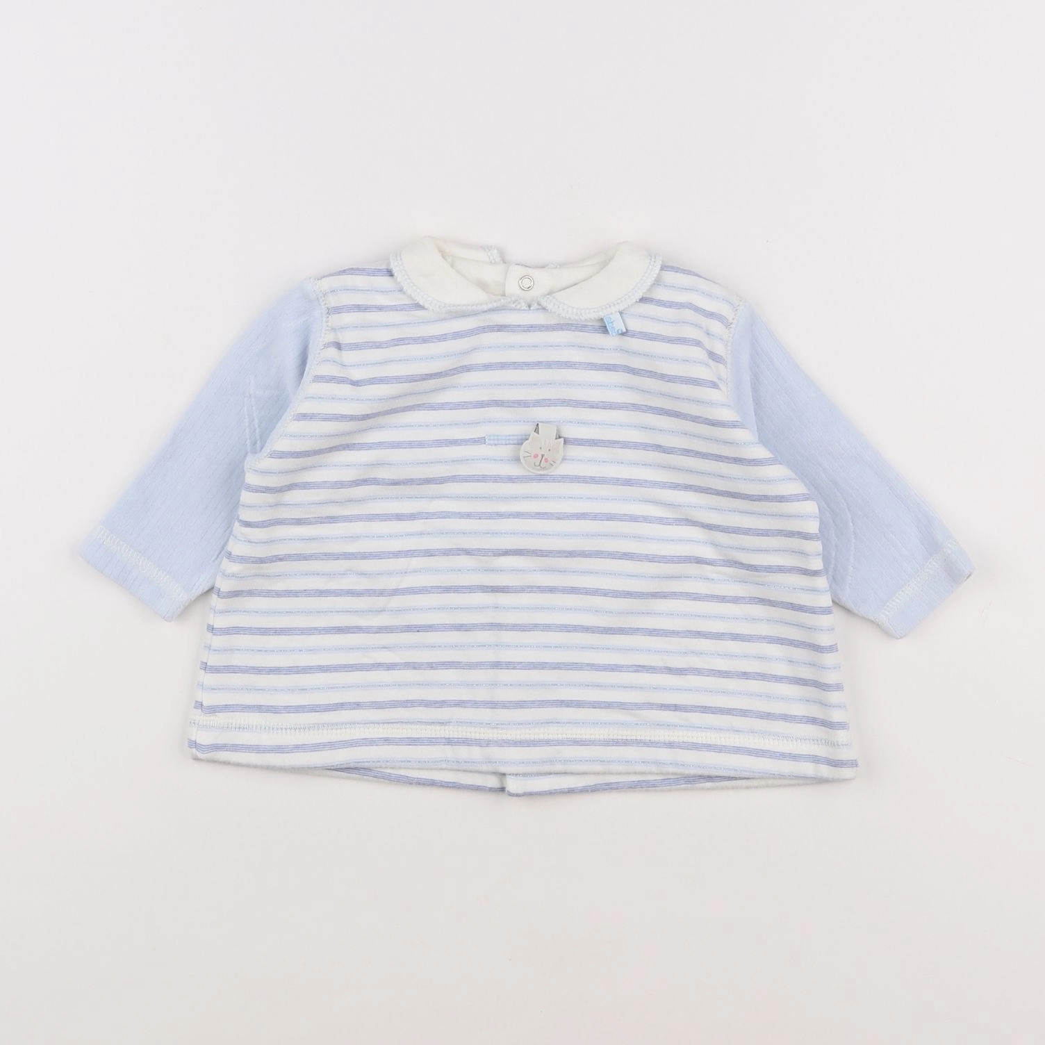 Absorba - tee-shirt bleu, blanc - 6 mois