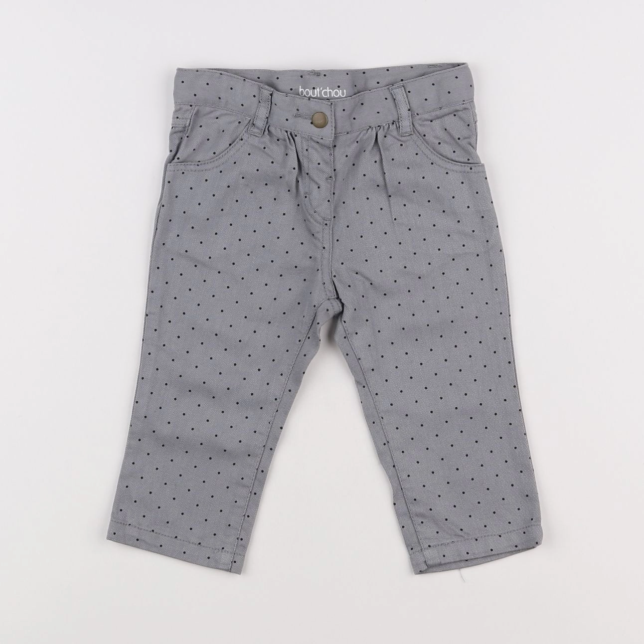 Boutchou - pantalon gris, noir - 6 mois