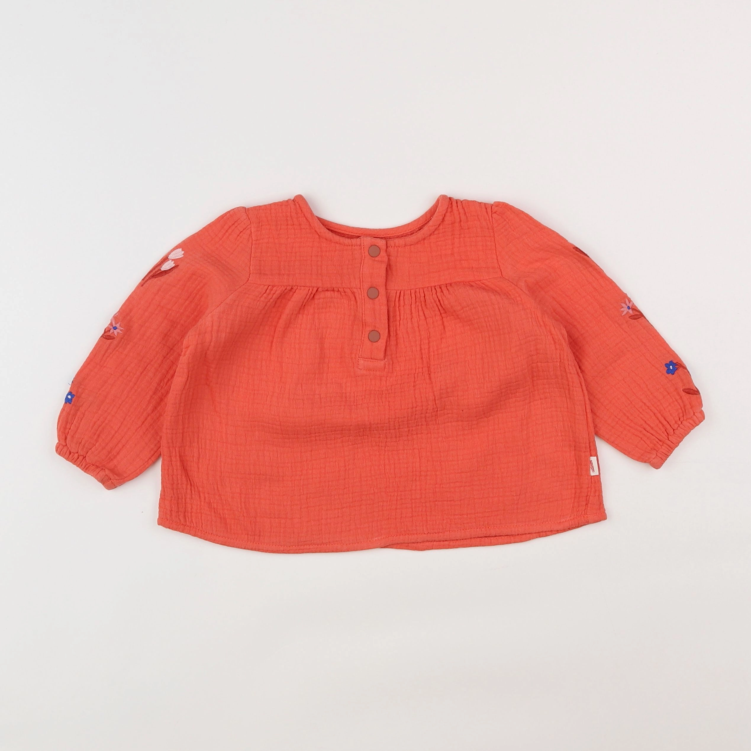 Catimini - blouse orange - 12 mois