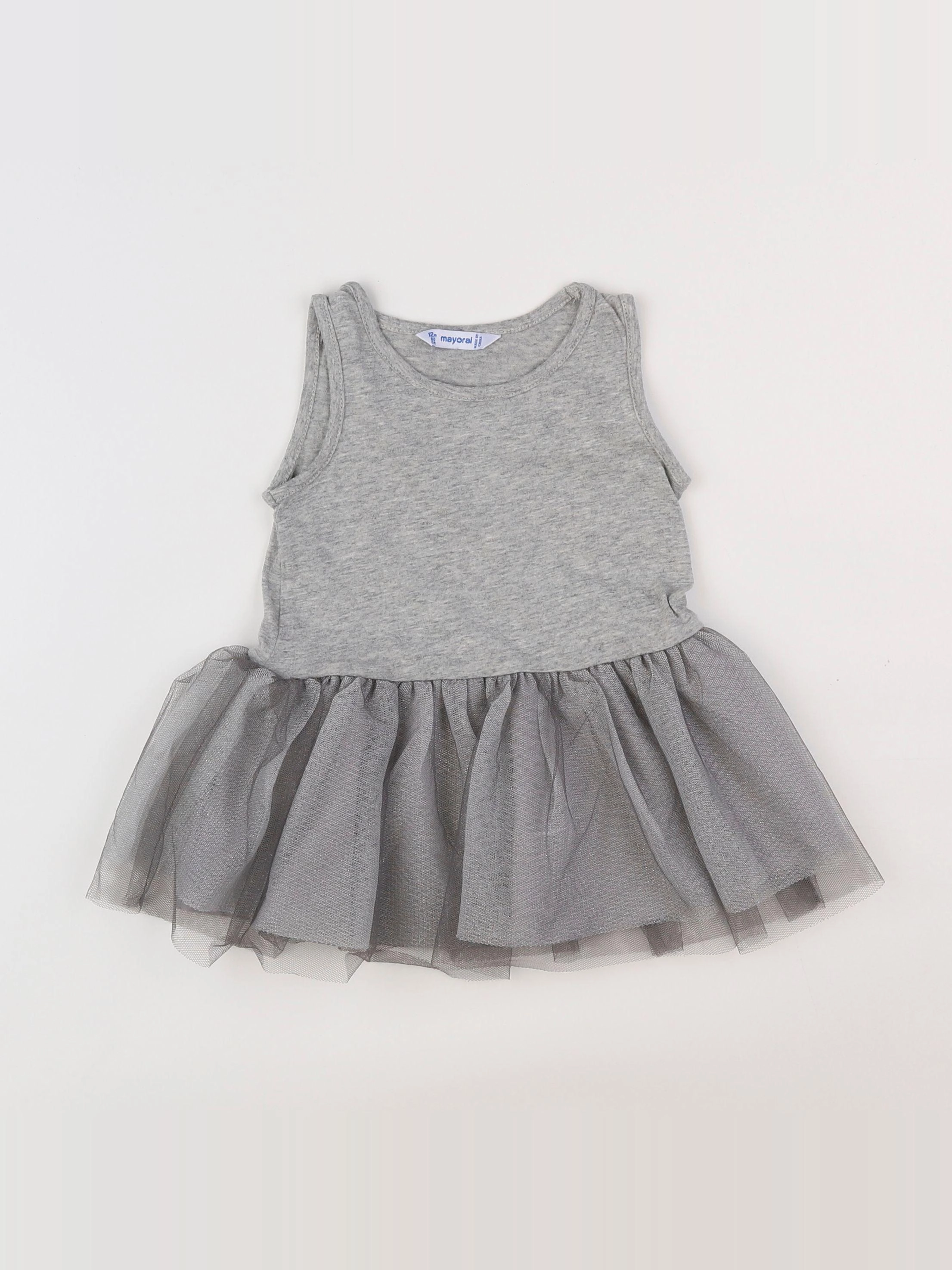Mayoral - robe gris - 12 mois