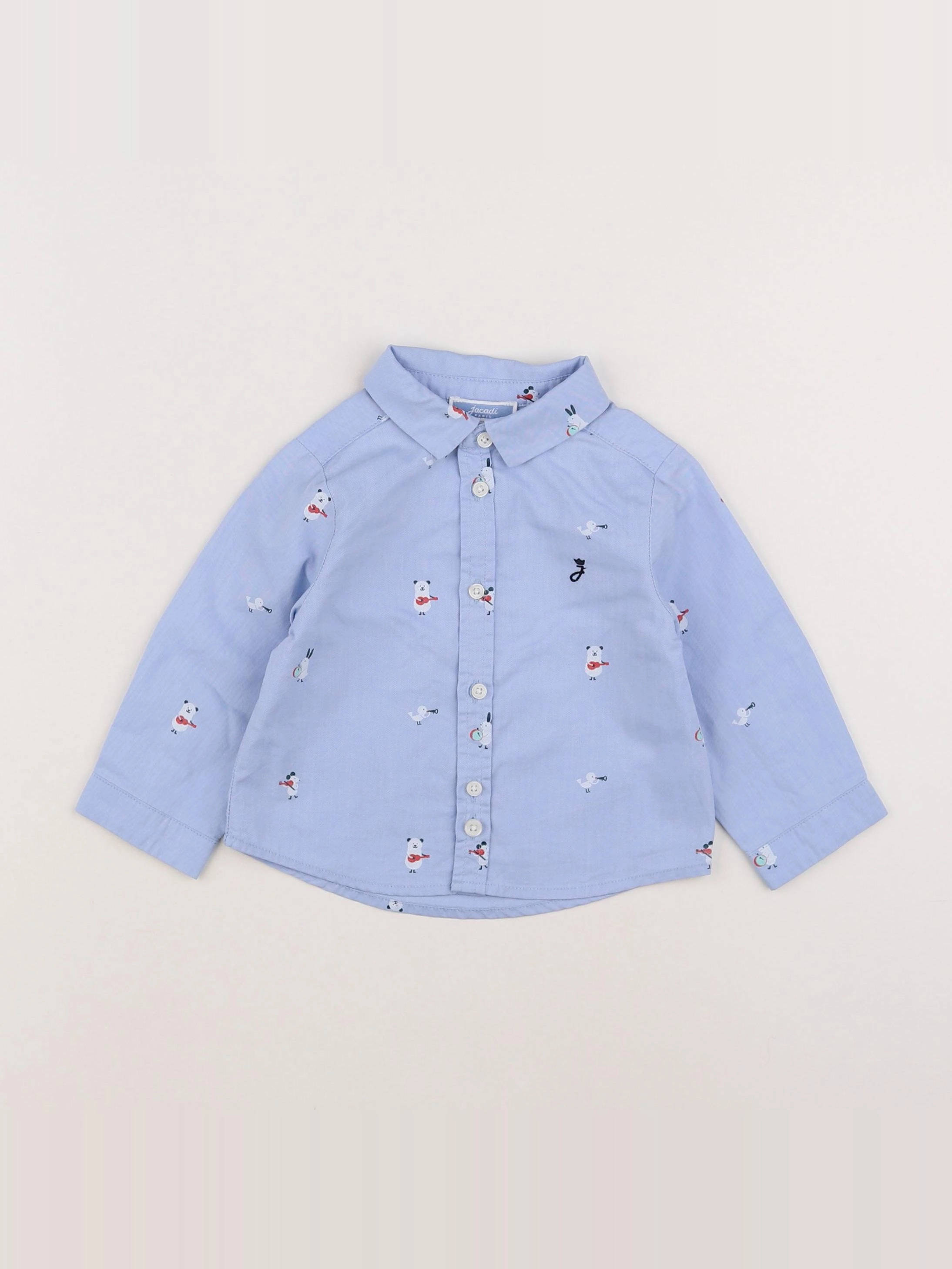 Jacadi - chemise bleu - 12 mois