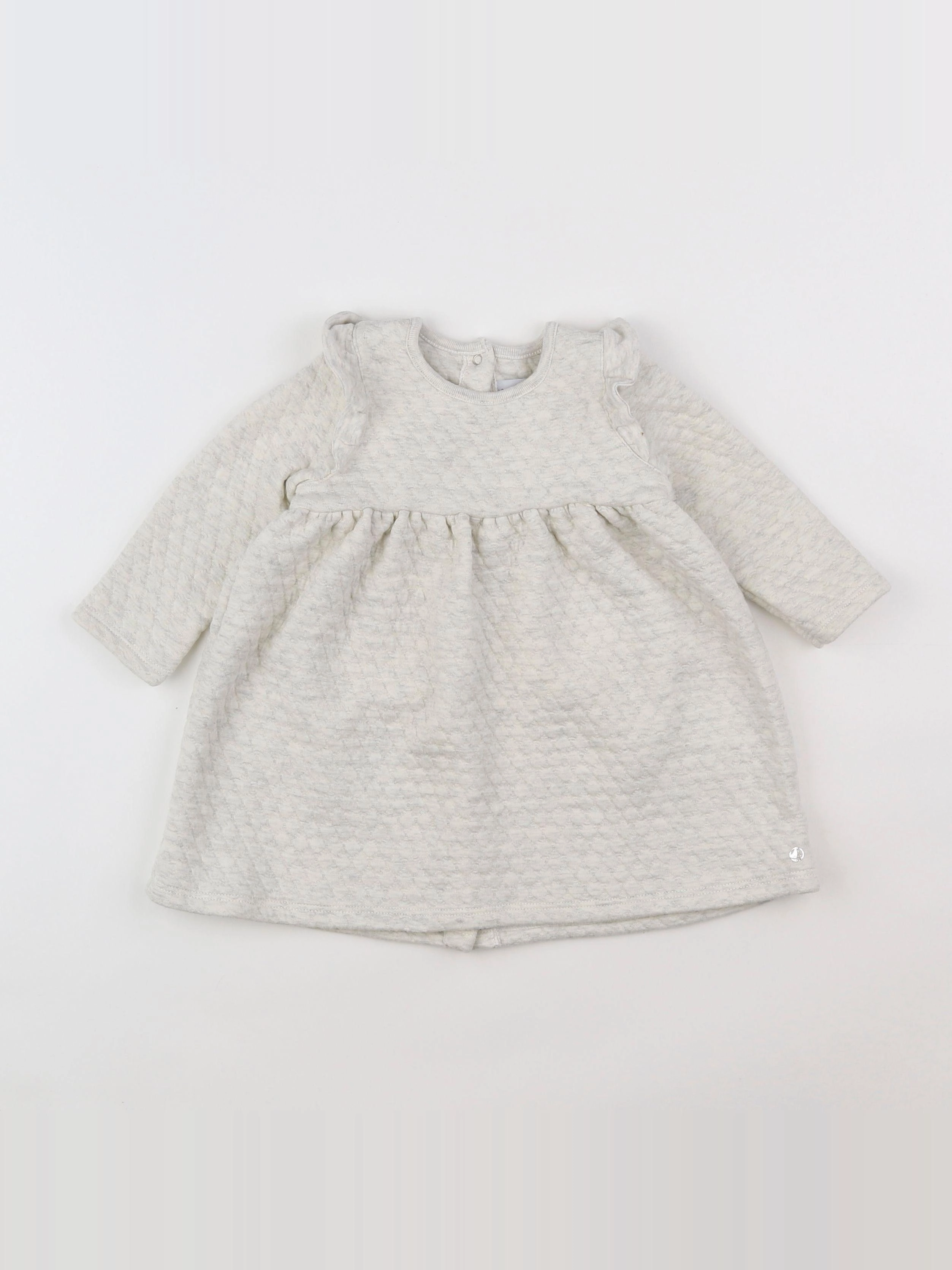Petit Bateau - robe beige - 12 mois