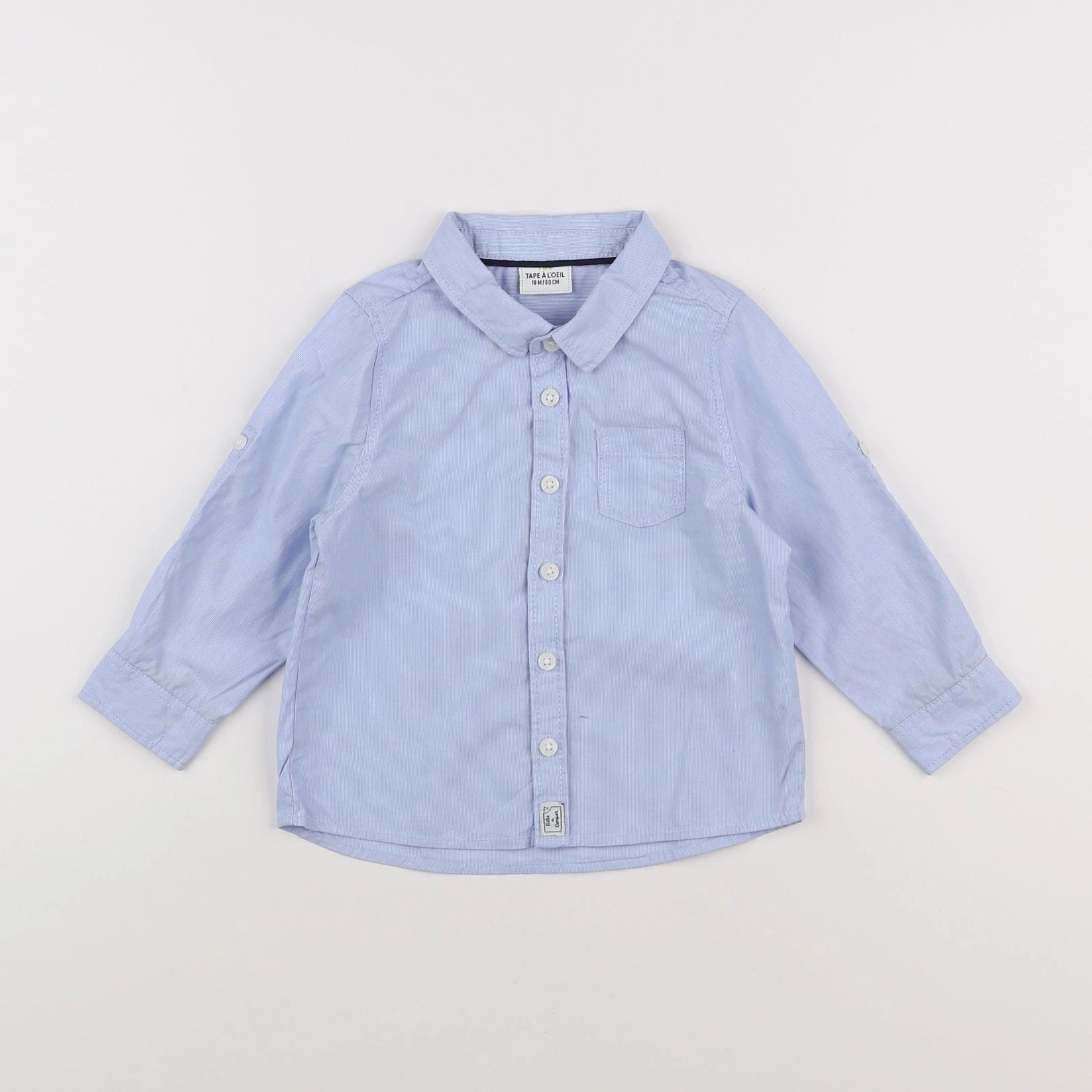 Tape à l'oeil - chemise bleu - 18 mois
