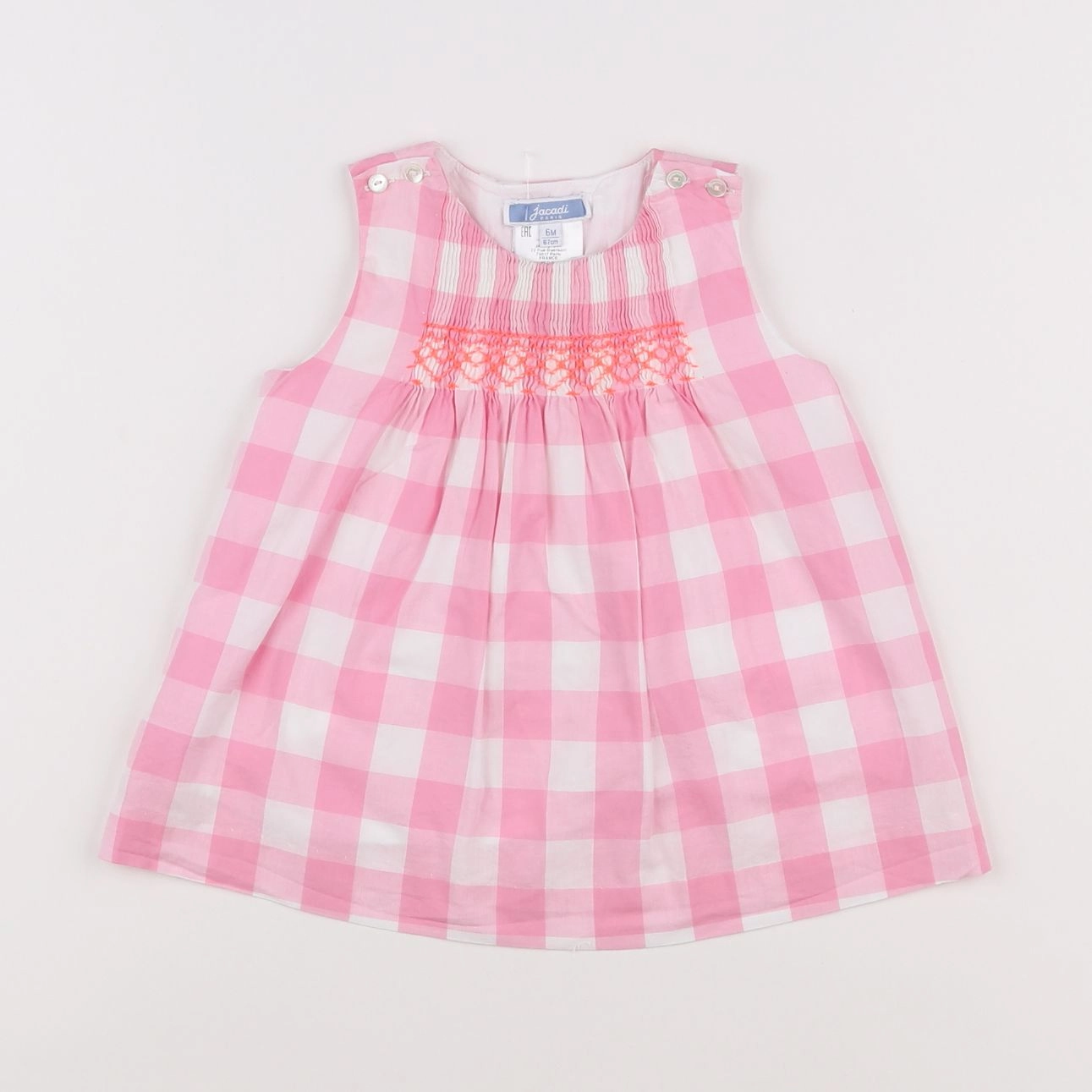Jacadi - robe rose - 6 mois