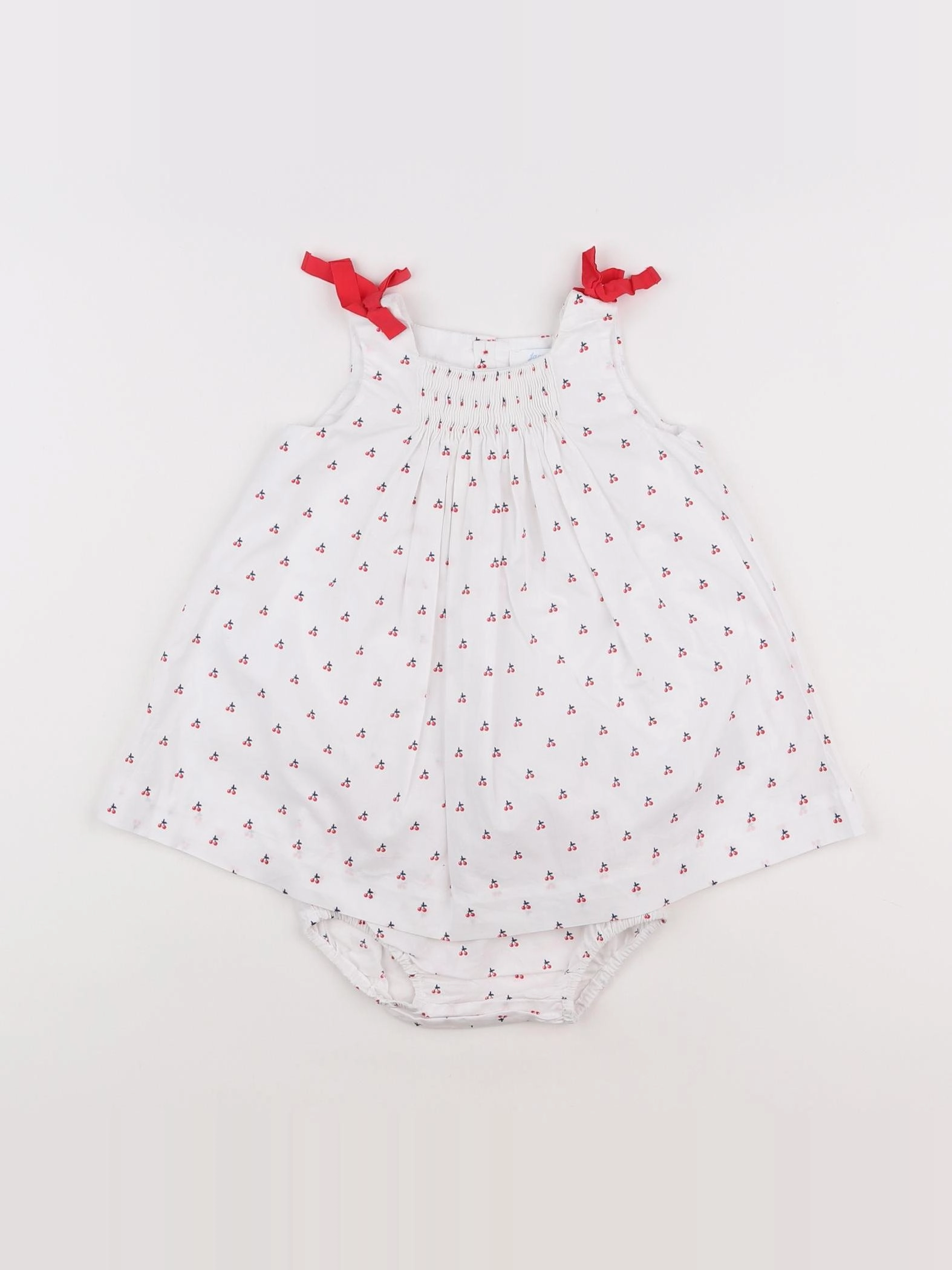Jacadi - robe rouge, blanc - 6 mois