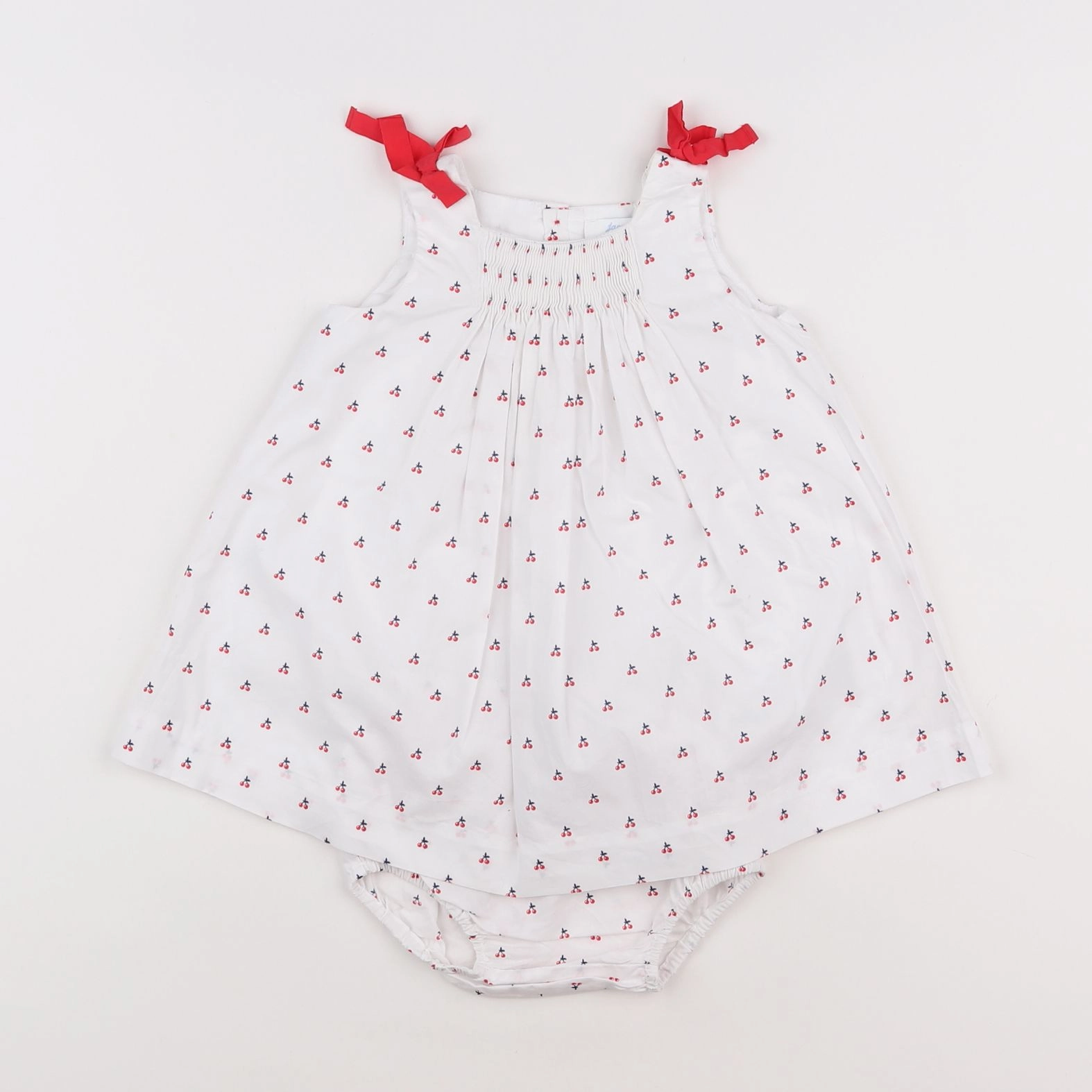 Jacadi - robe rouge, blanc - 6 mois