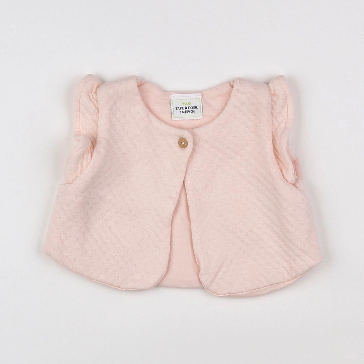Tape à l'oeil - gilet rose - 3 mois