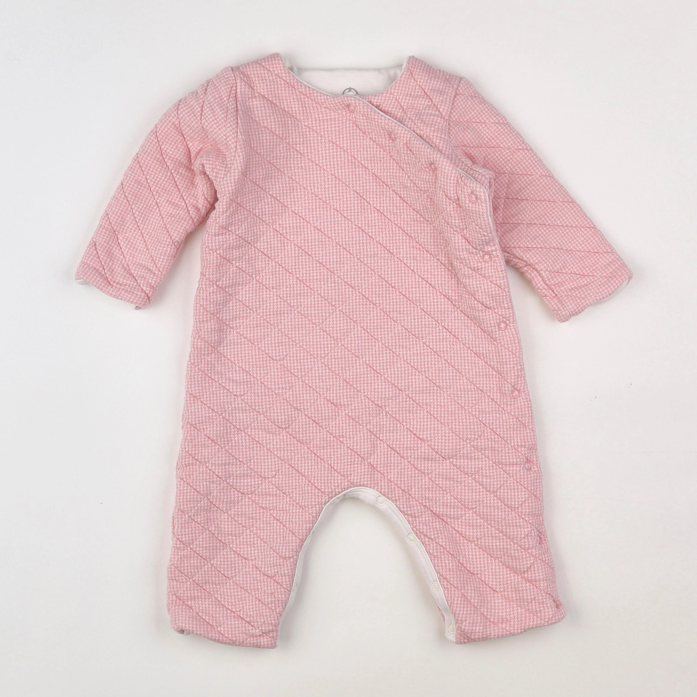 Petit Bateau - combinaison blanc, rose - 6 mois