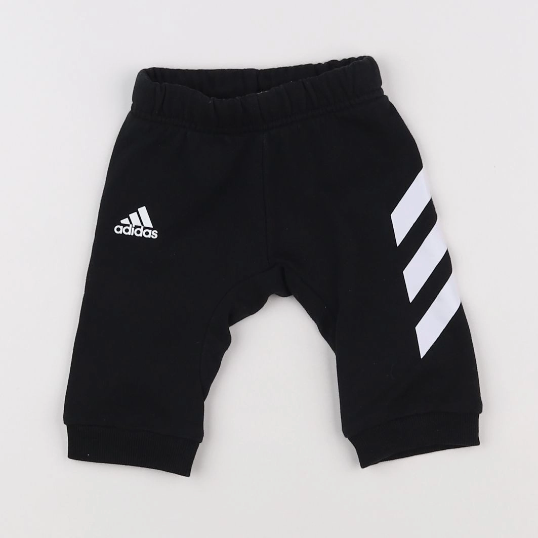 Adidas - jogging noir, blanc - 0/3 mois