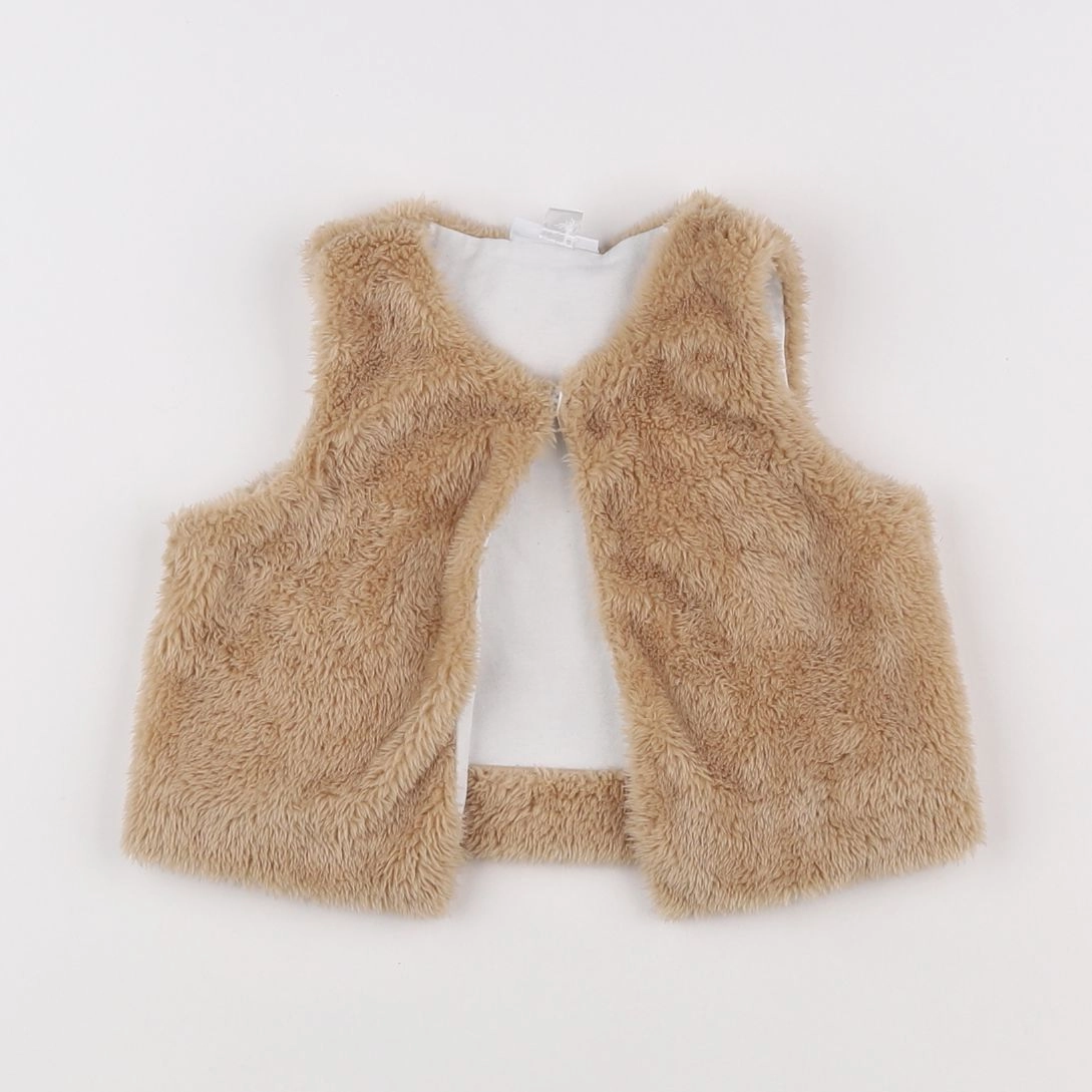 Vertbaudet - gilet beige - 6 mois