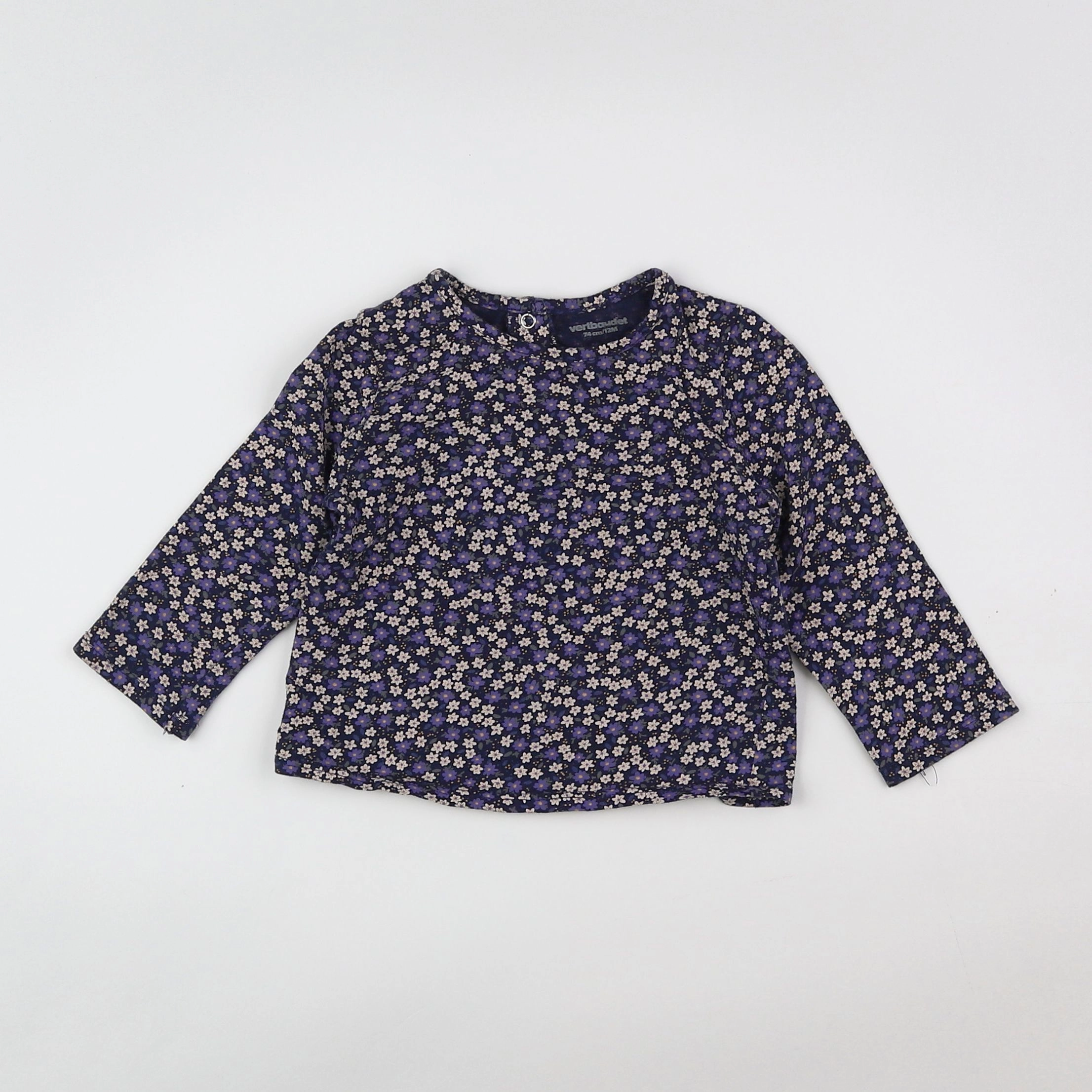 Vertbaudet - tee-shirt violet - 12 mois