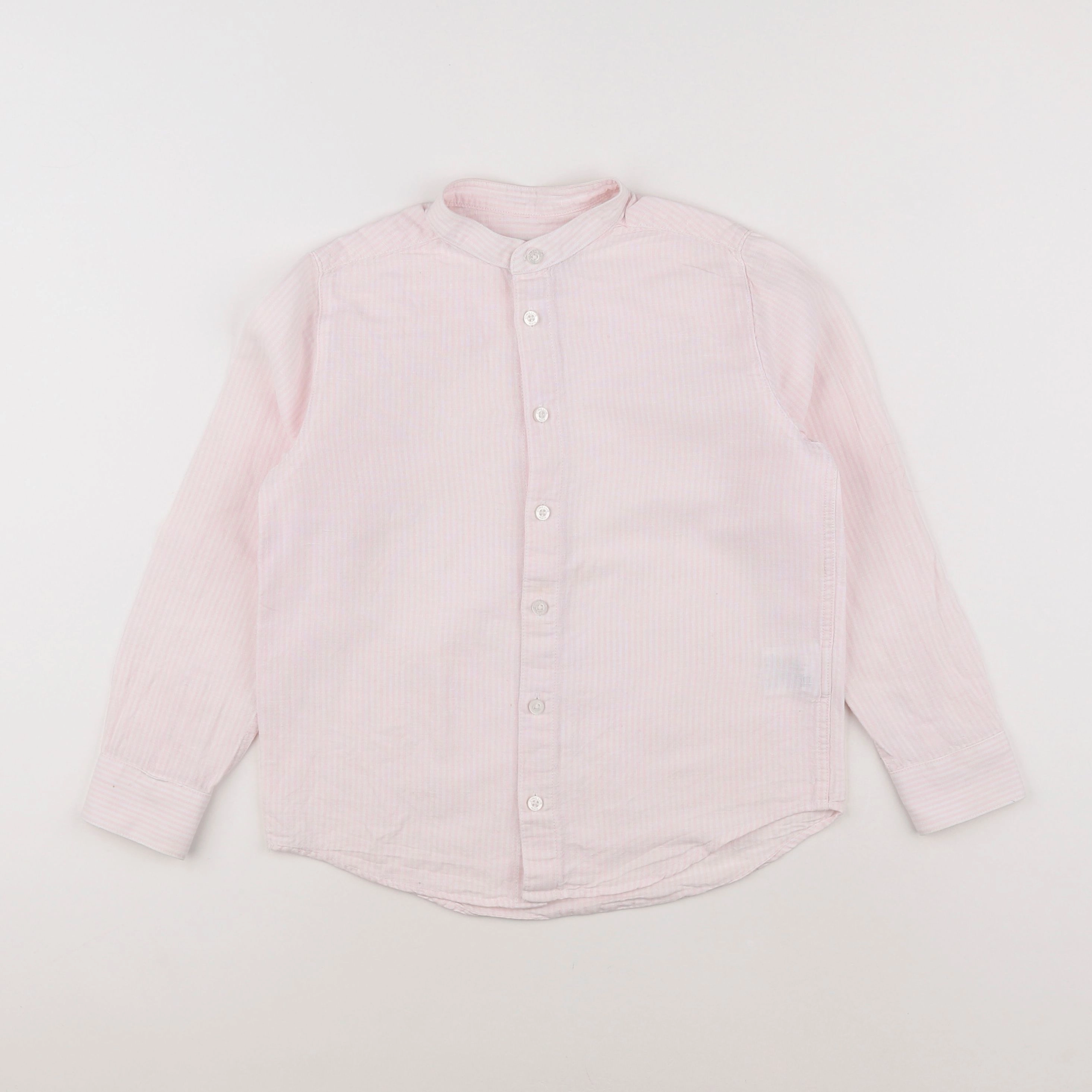 Cyrillus - chemise rose, blanc - 8 ans