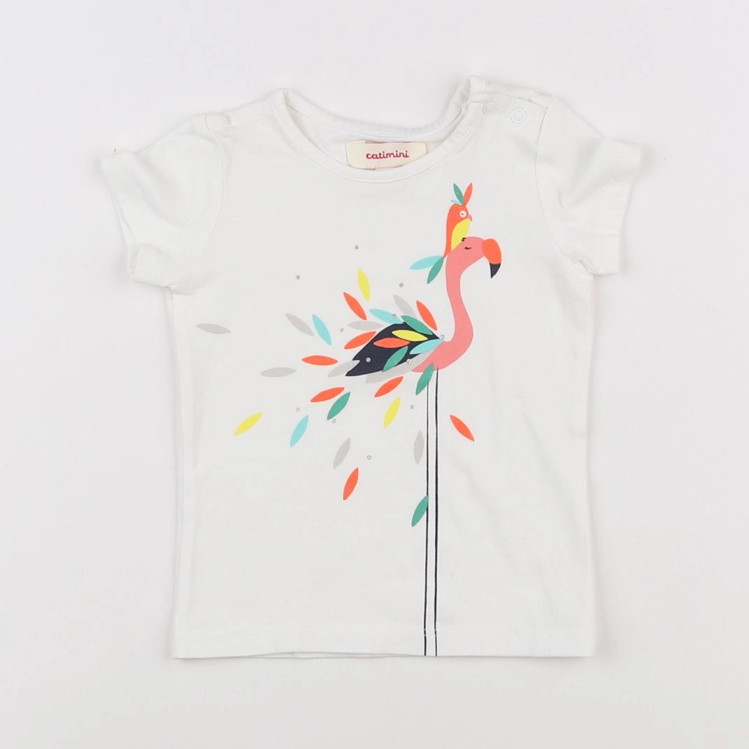 Catimini - tee-shirt blanc, multicolore - 9 mois