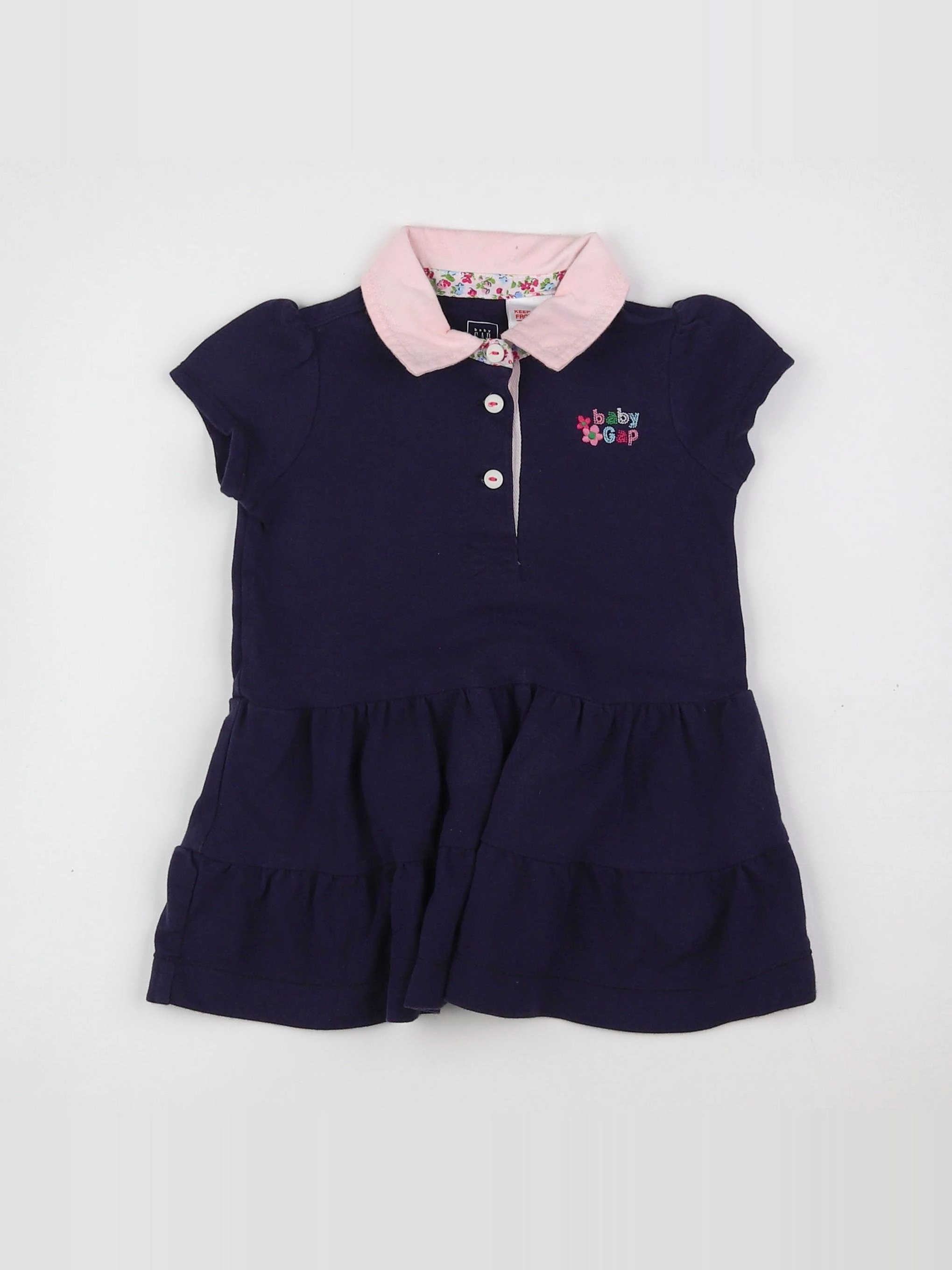 GAP - robe imprimé au dos bleu - 6/12 mois
