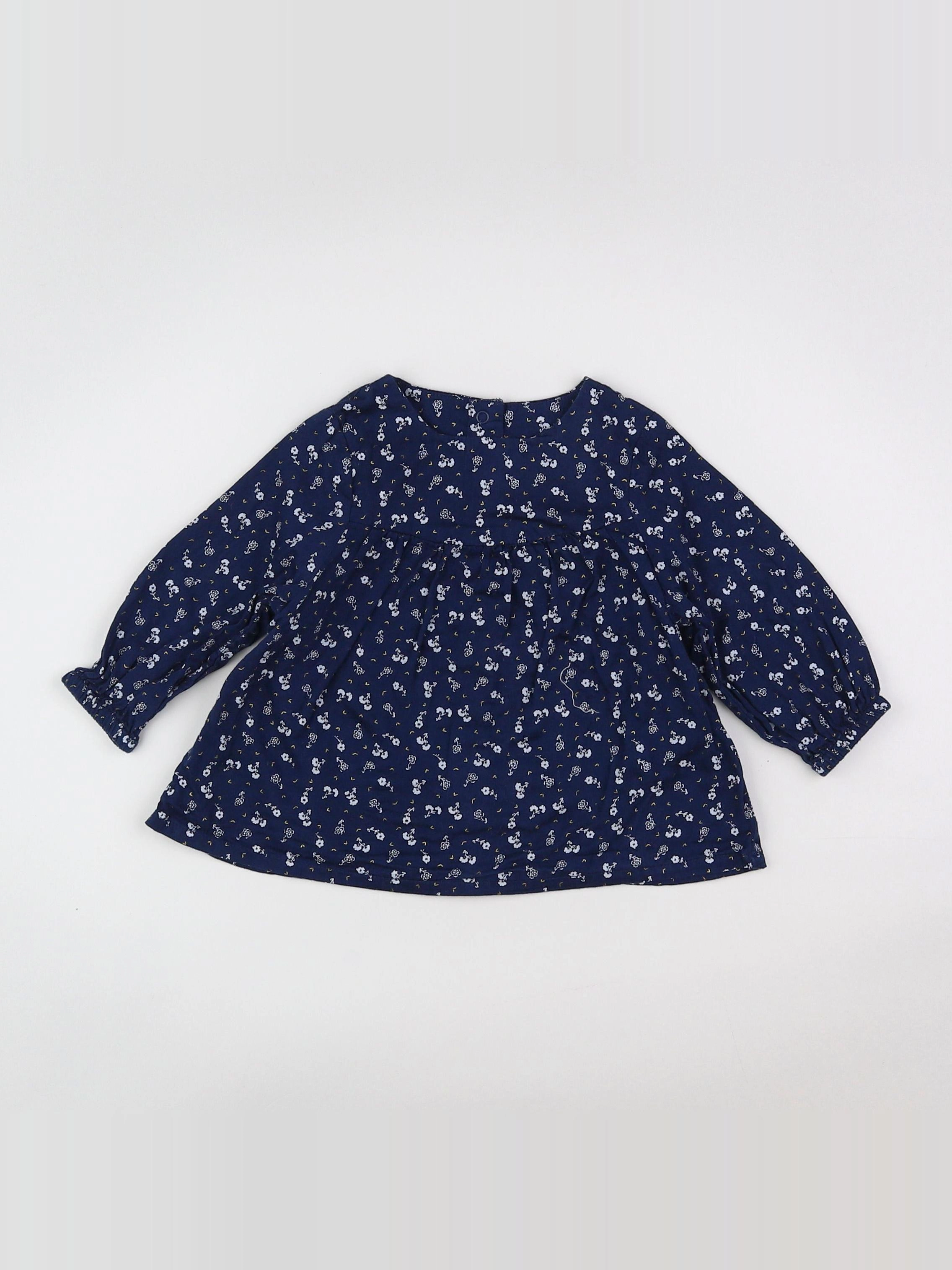 Tape à l'oeil - blouse bleu, blanc - 6 mois