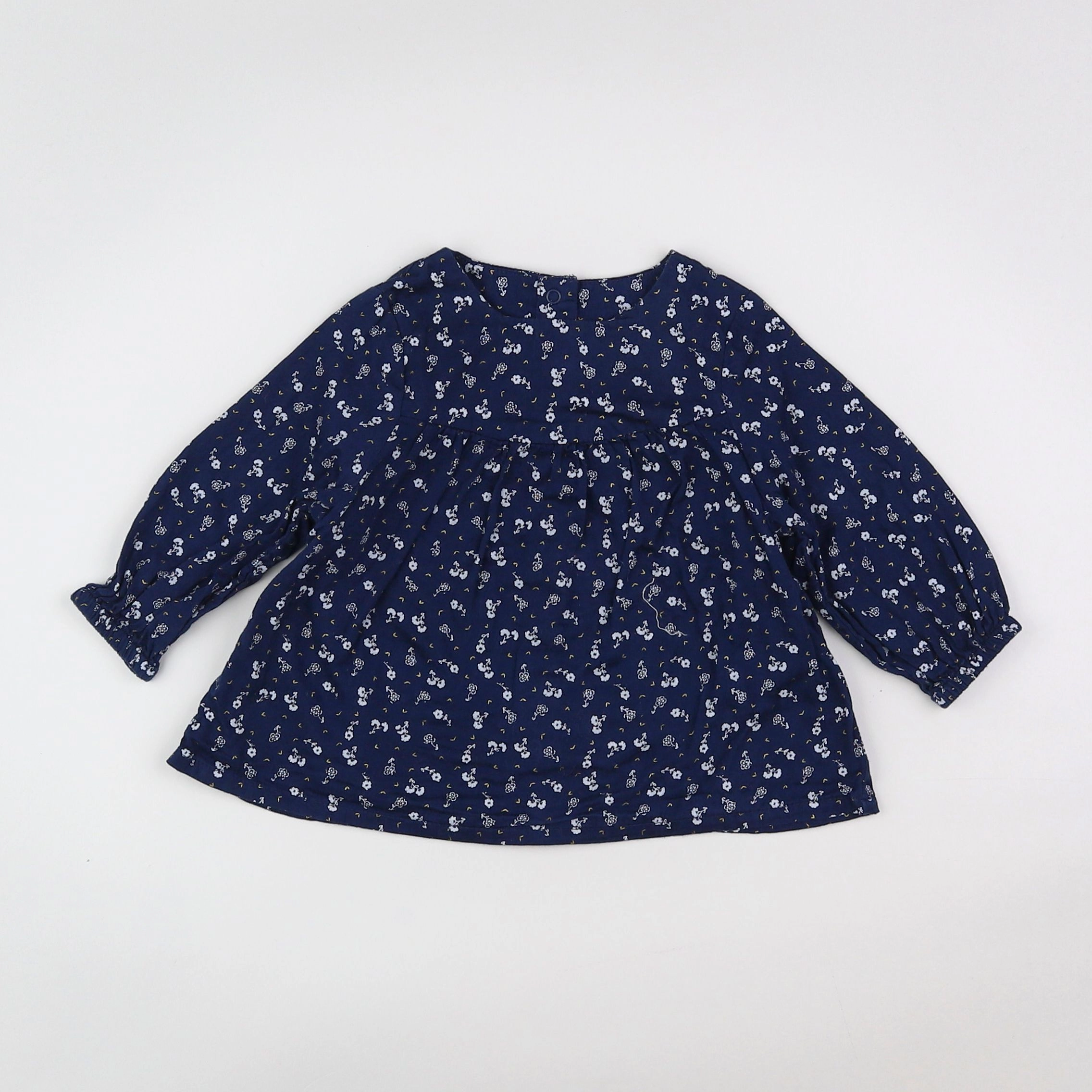 Tape à l'oeil - blouse bleu, blanc - 6 mois