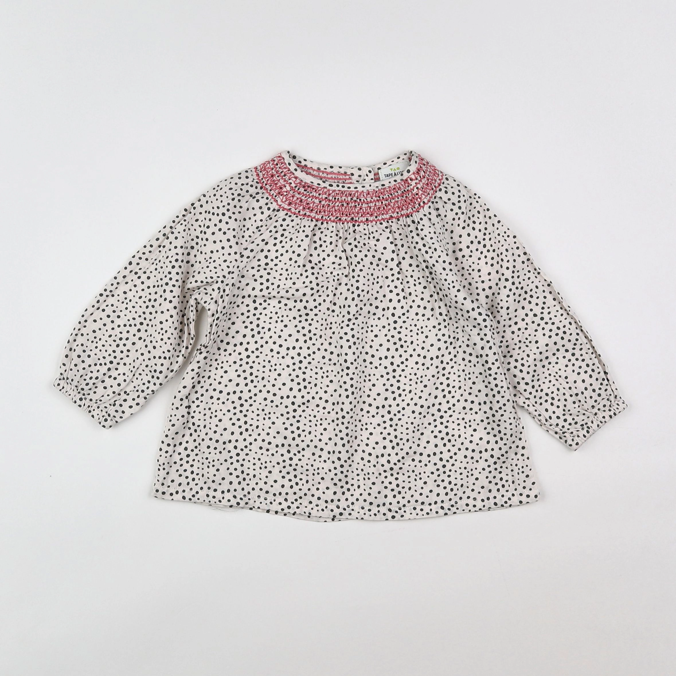 Tape à l'oeil - blouse blanc, noir - 6 mois