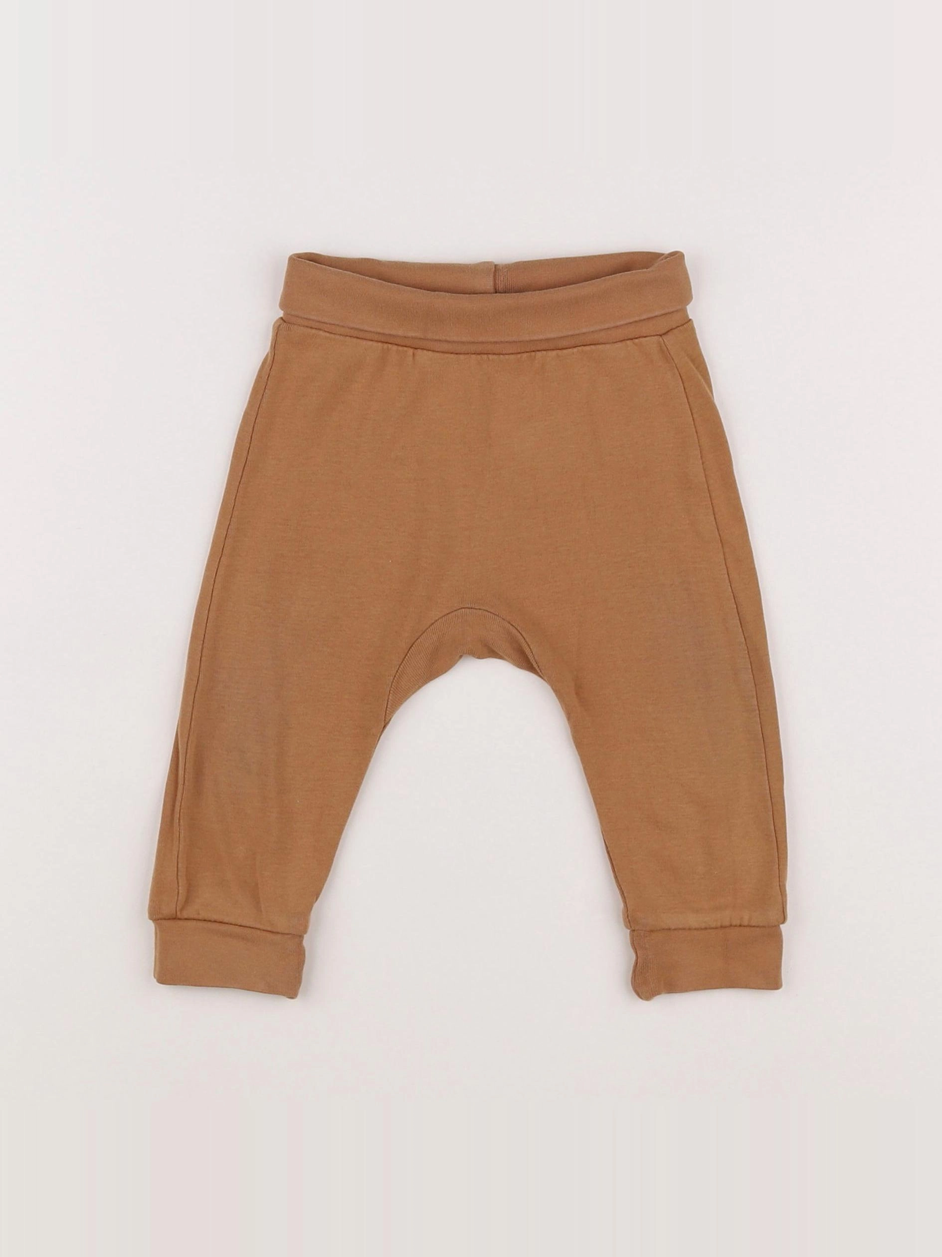 H&M - sarouel marron - 6/9 mois