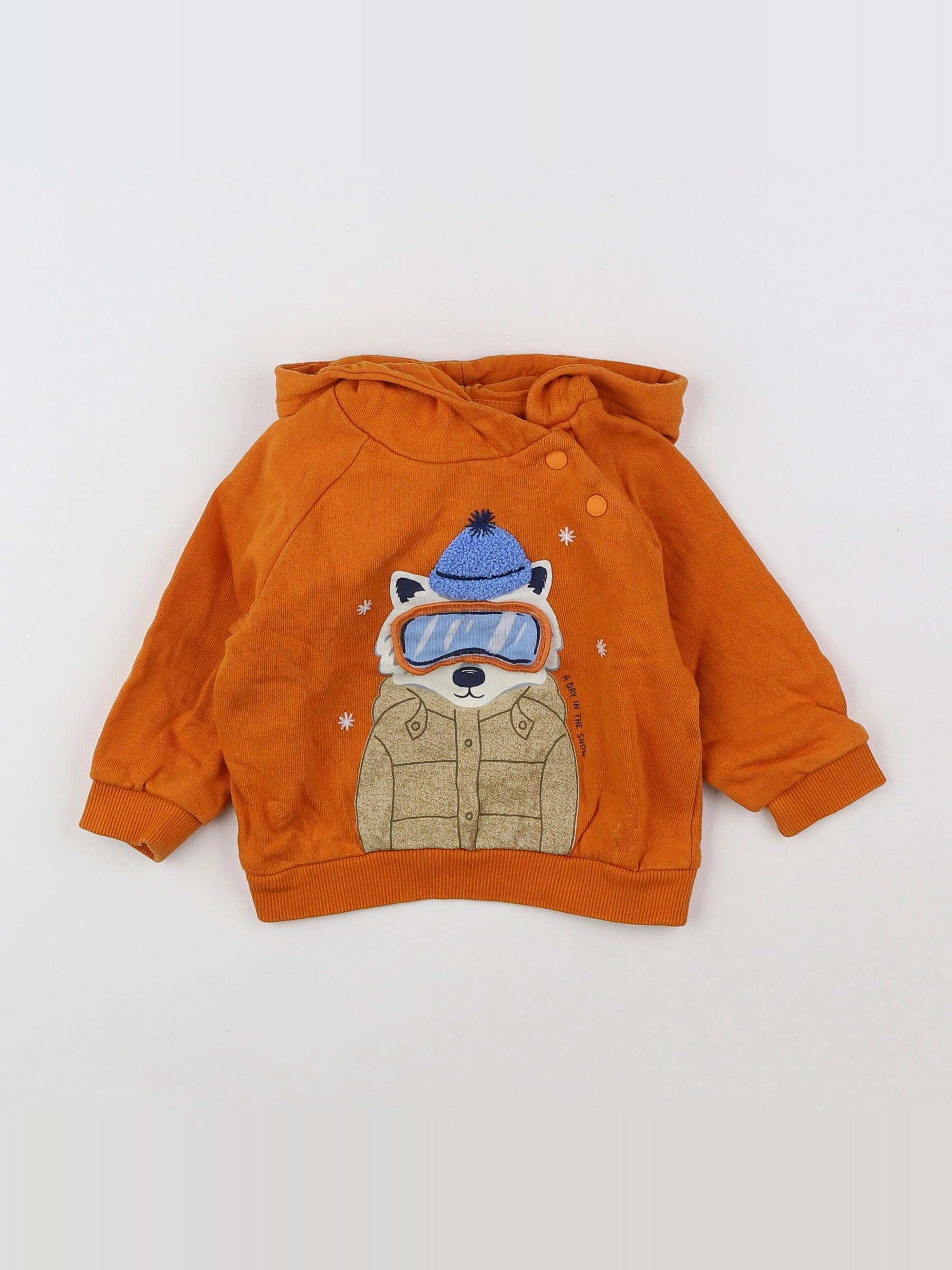 Mayoral - sweat orange - 6 mois