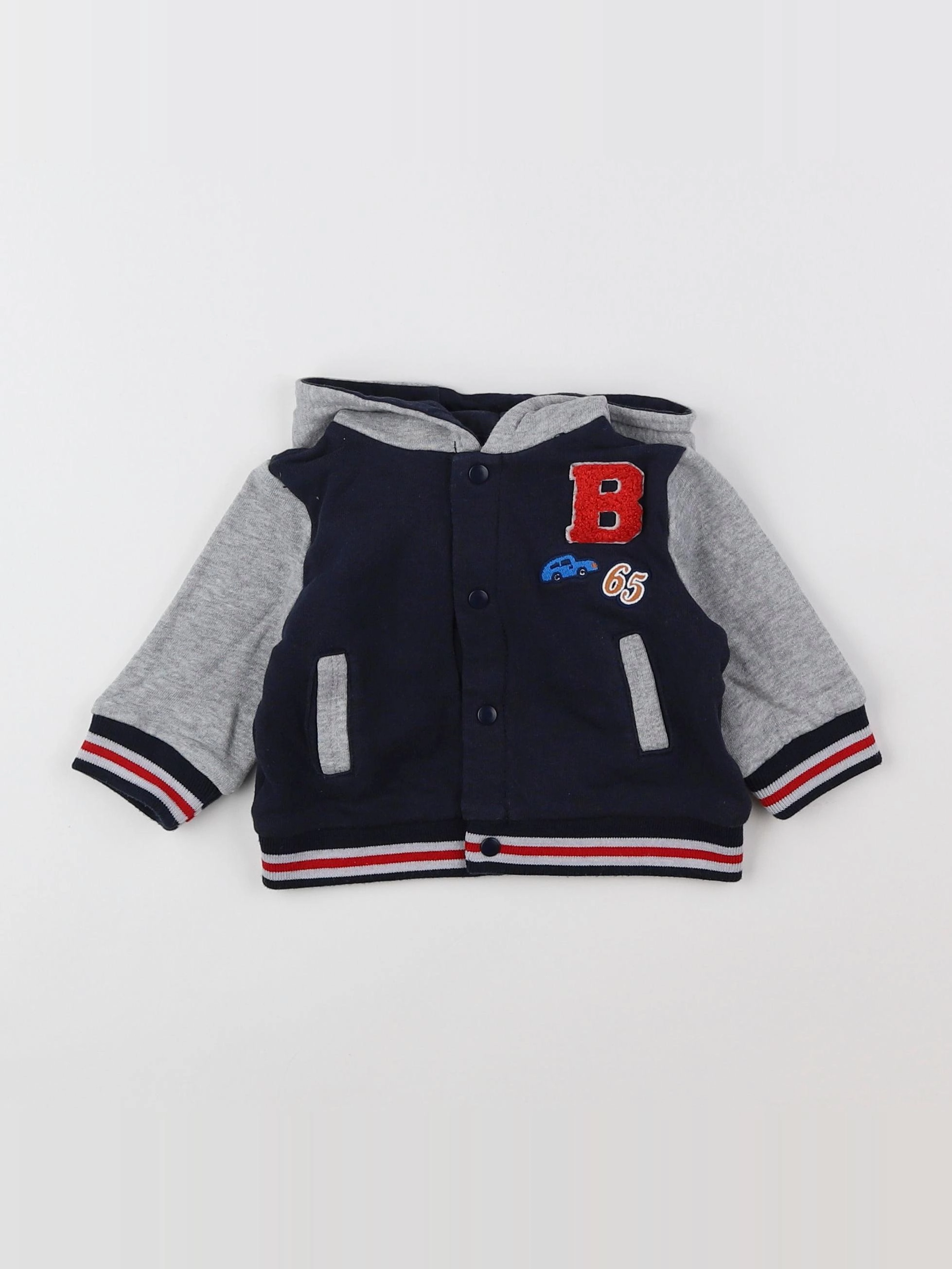 Boutchou - sweat bleu, gris - 6 mois