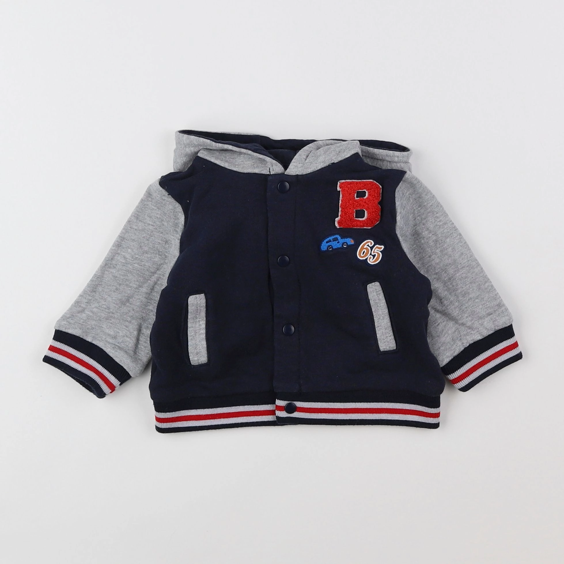 Boutchou - sweat bleu, gris - 6 mois