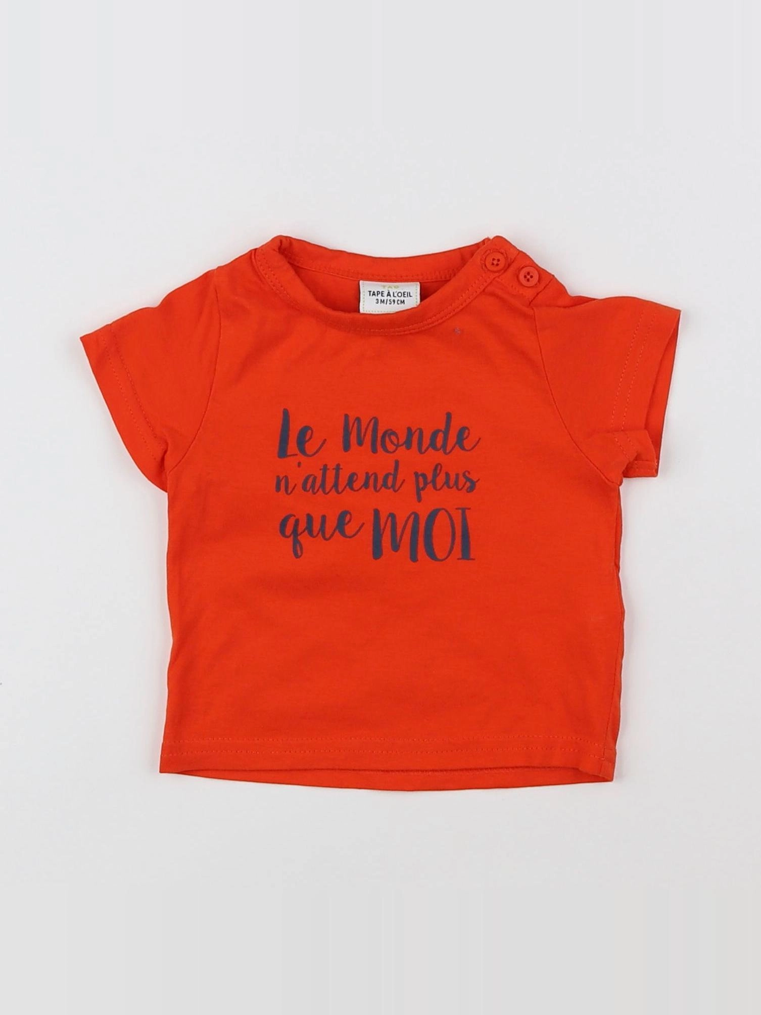 Tape à l'oeil - tee-shirt rouge - 3 mois