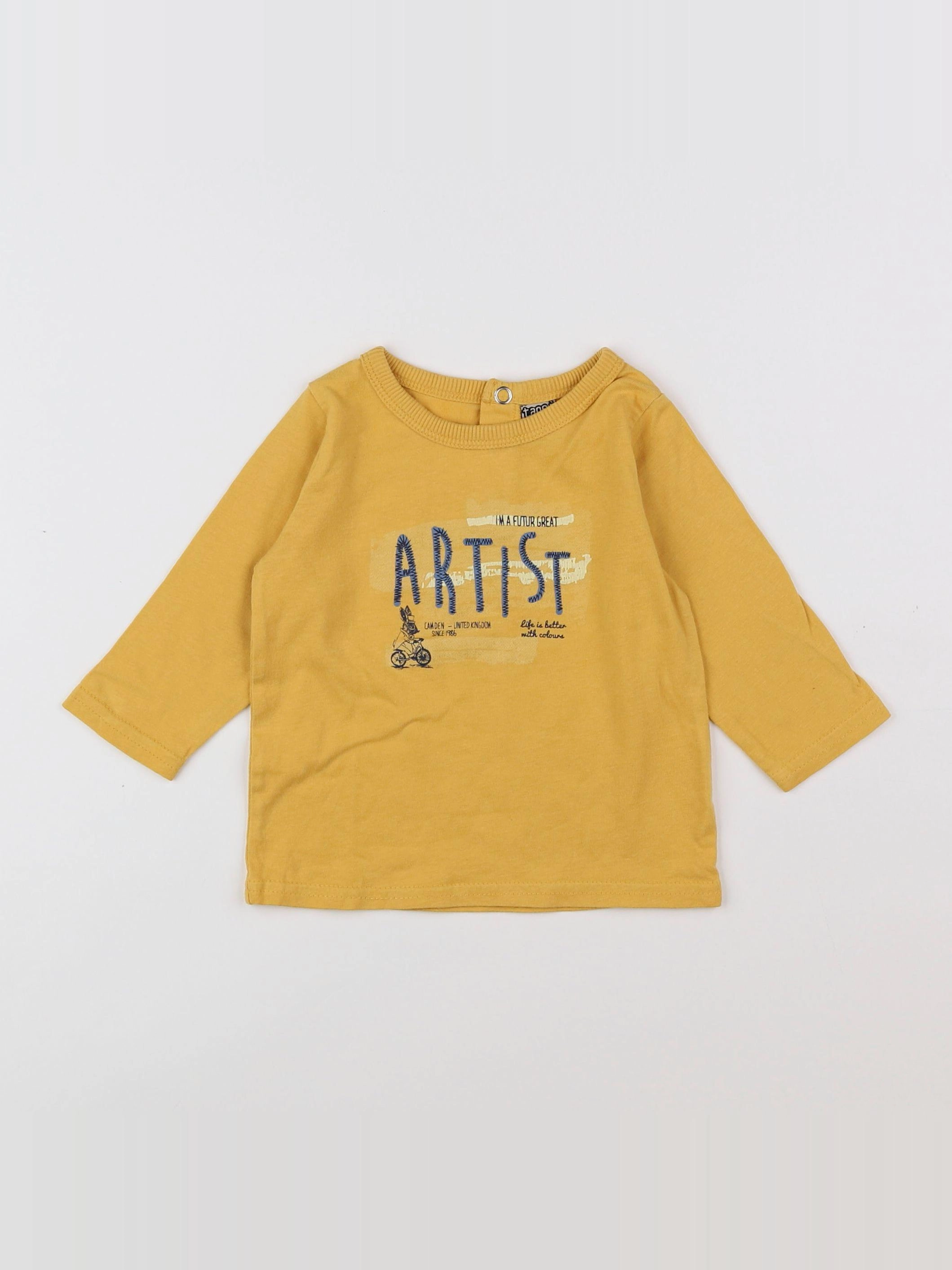 Tape à l'oeil - tee-shirt jaune - 6 mois