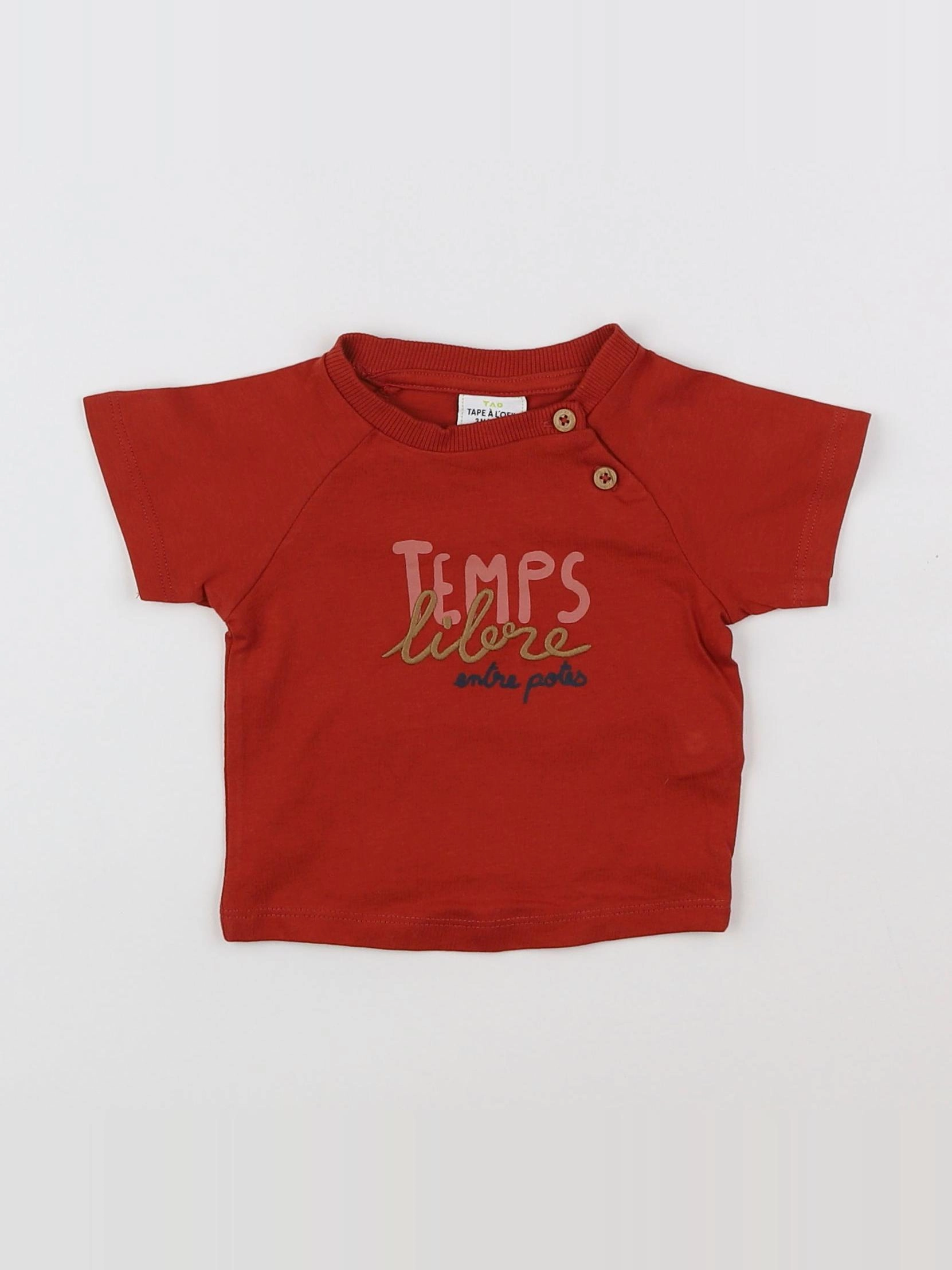 Tape à l'oeil - tee-shirt rouge - 3 mois