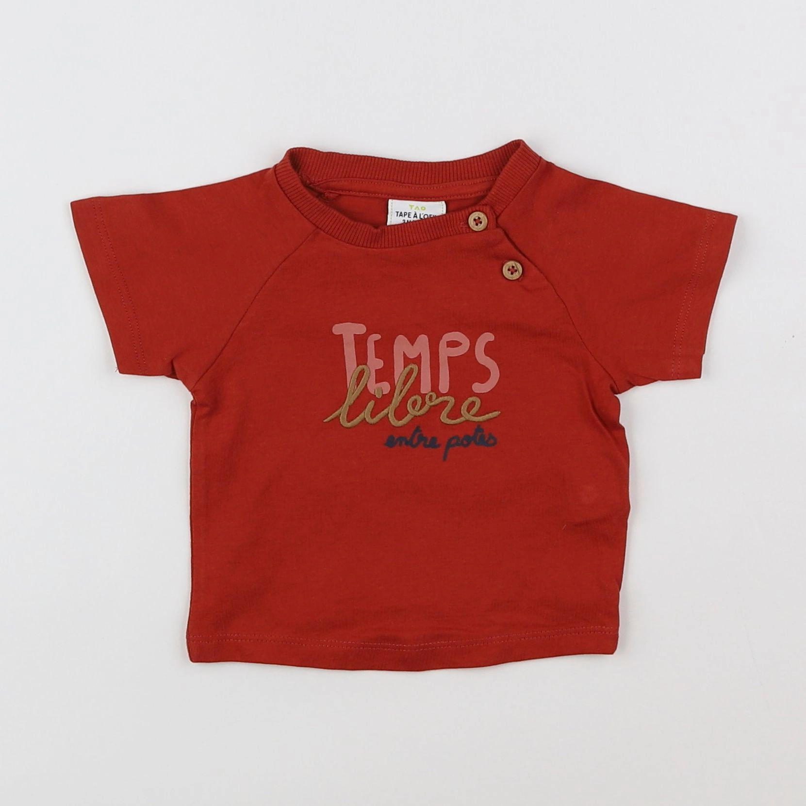 Tape à l'oeil - tee-shirt rouge - 3 mois