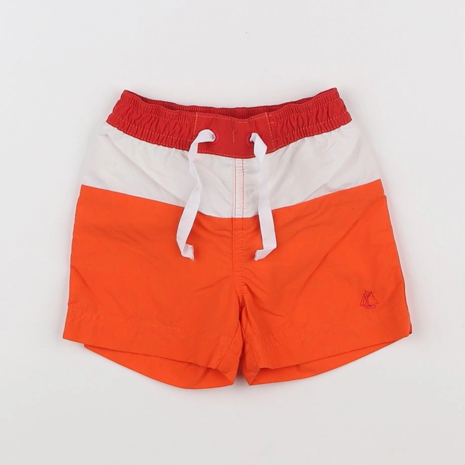 Petit Bateau - maillot de bain blanc, orange - 6 mois